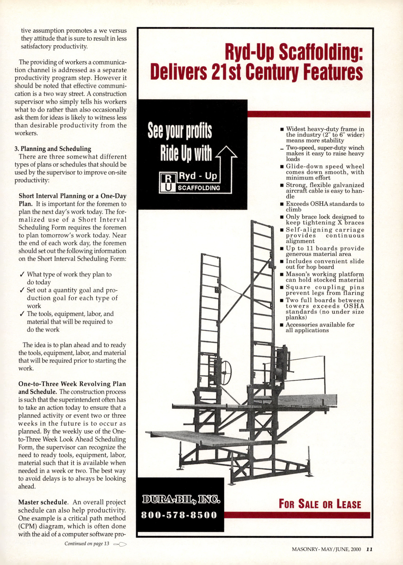 Masonry Magazine June 2000 Page. 11