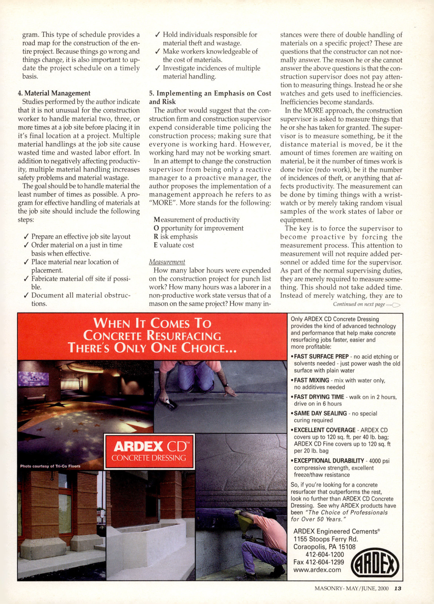 Masonry Magazine June 2000 Page. 13