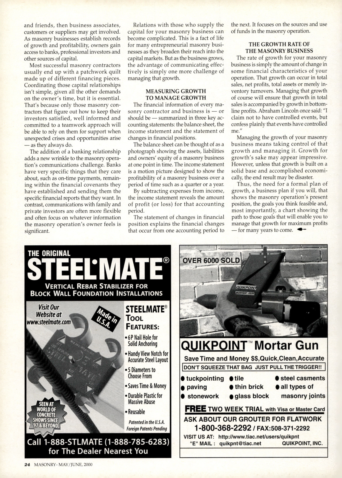 Masonry Magazine June 2000 Page. 24