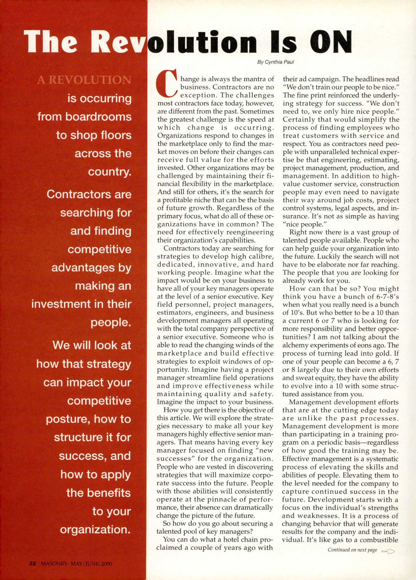 Masonry Magazine June 2000 Page. 32