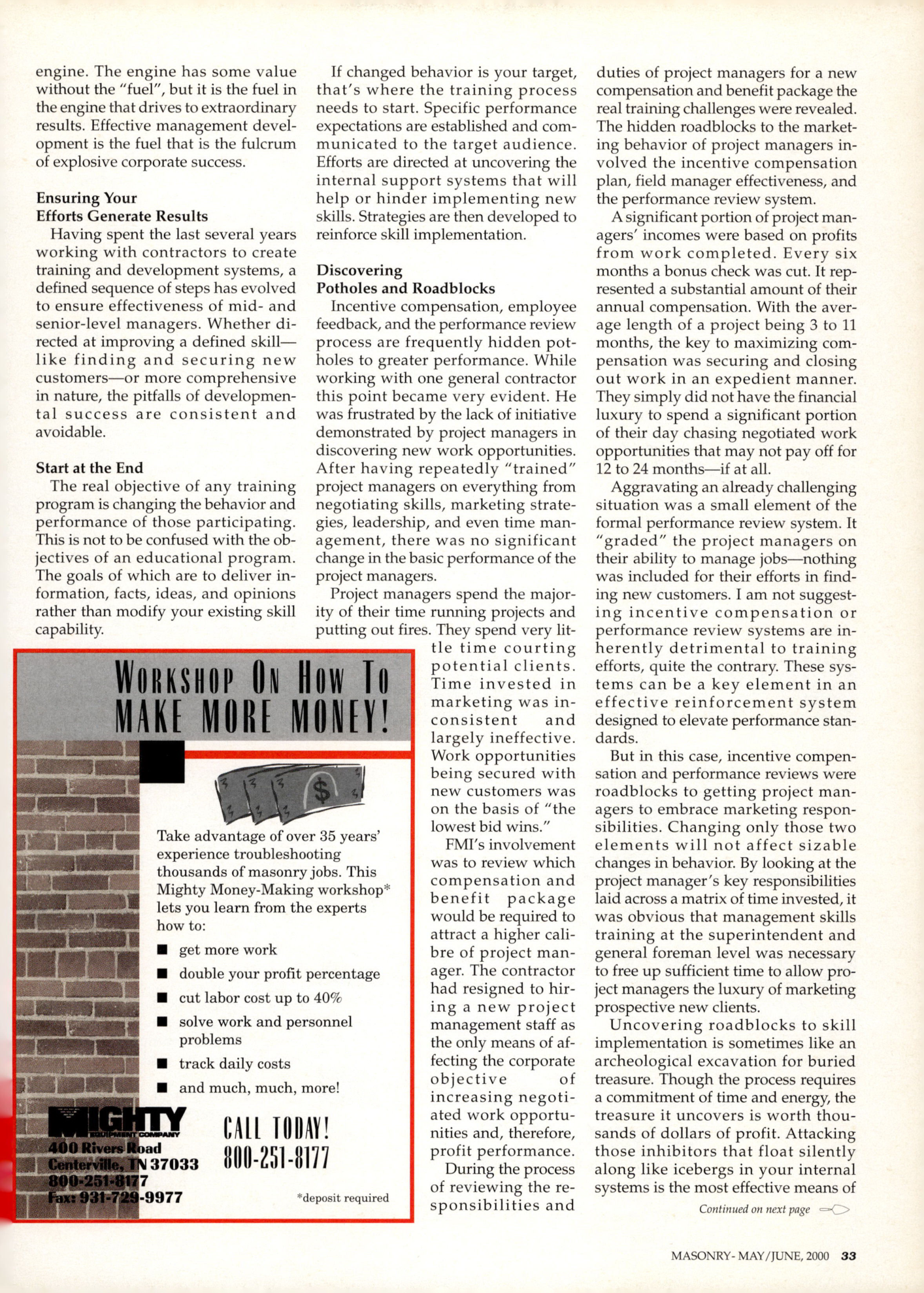 Masonry Magazine June 2000 Page. 33