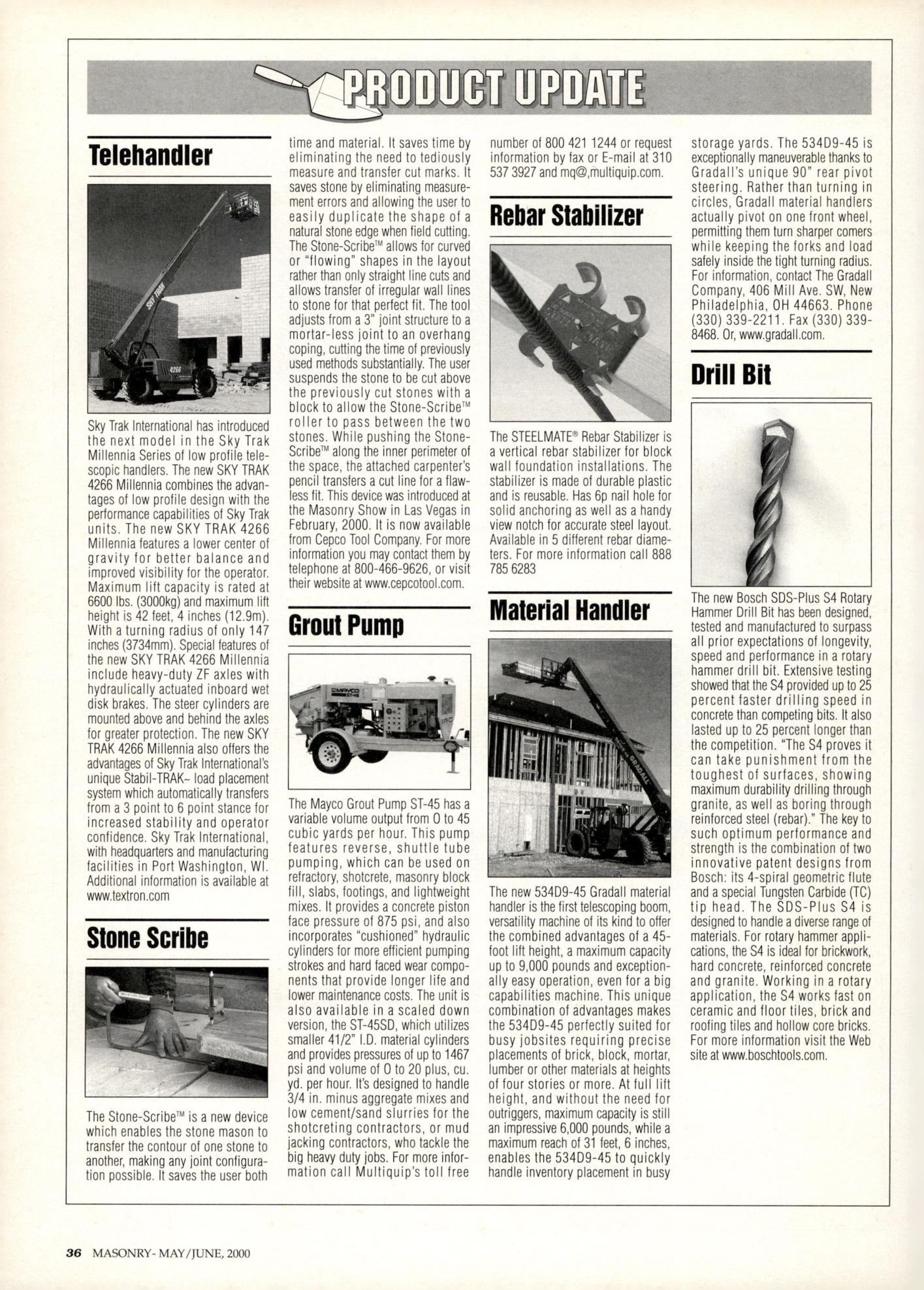 Masonry Magazine June 2000 Page. 36
