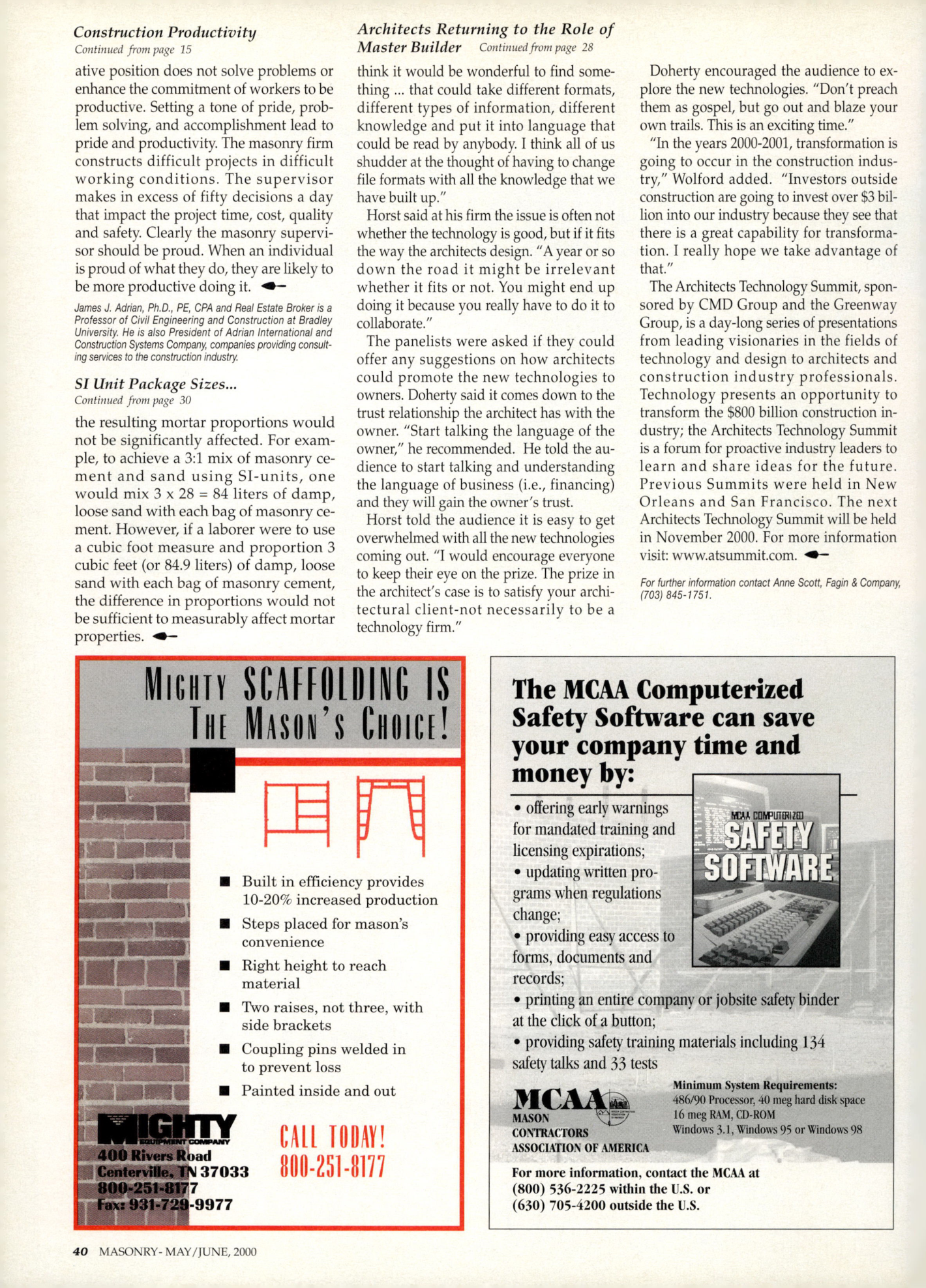 Masonry Magazine June 2000 Page. 40