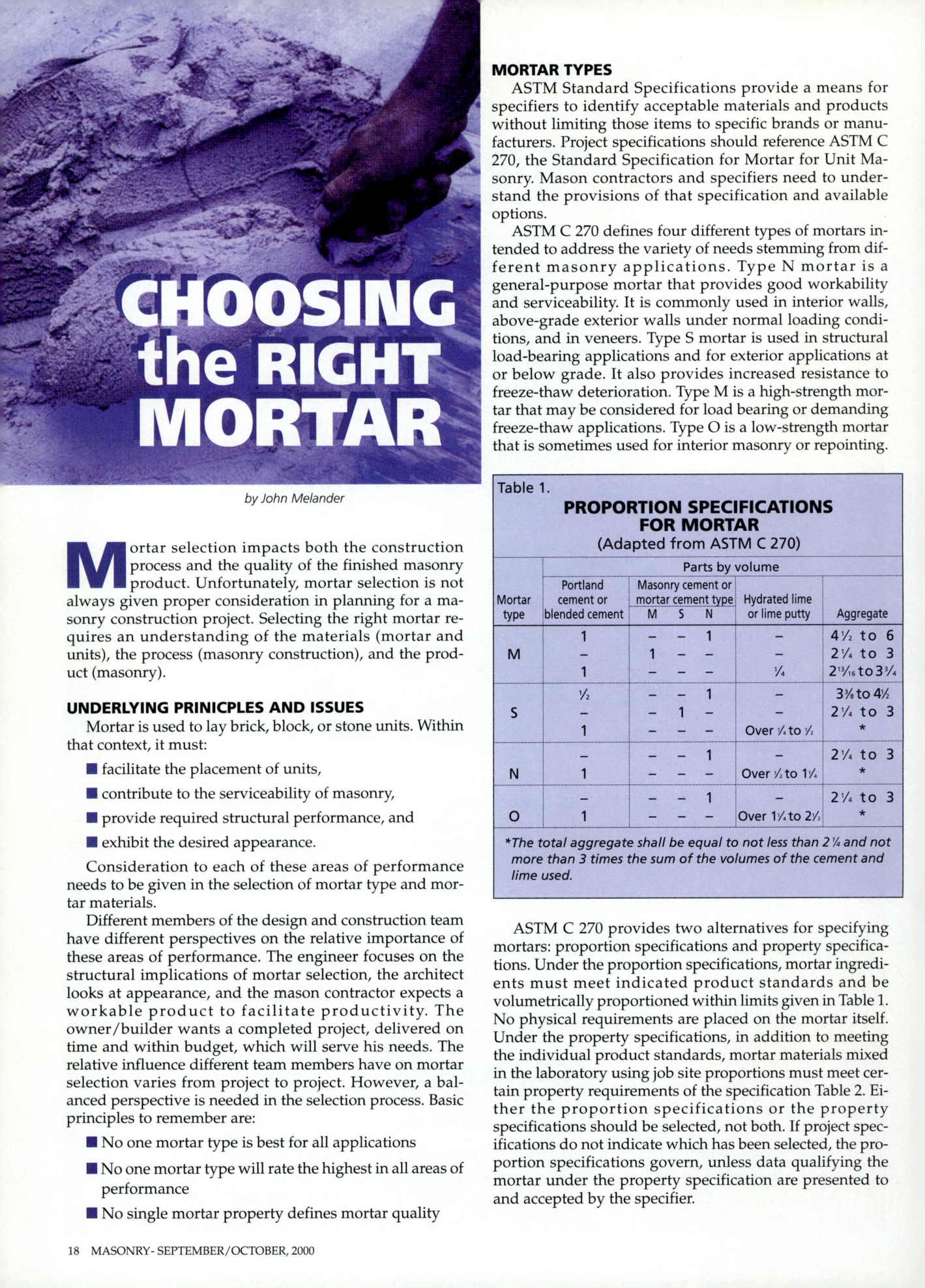 Masonry Magazine October 2000 Page. 18