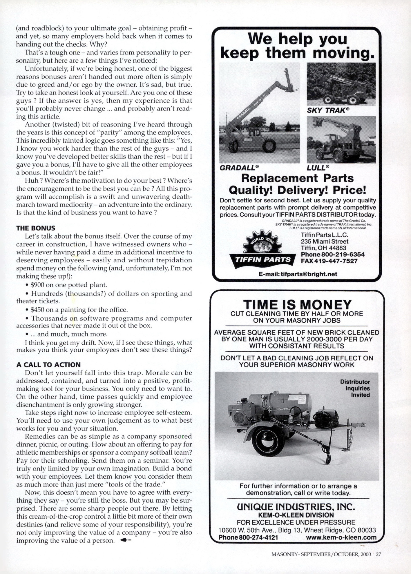Masonry Magazine October 2000 Page. 27