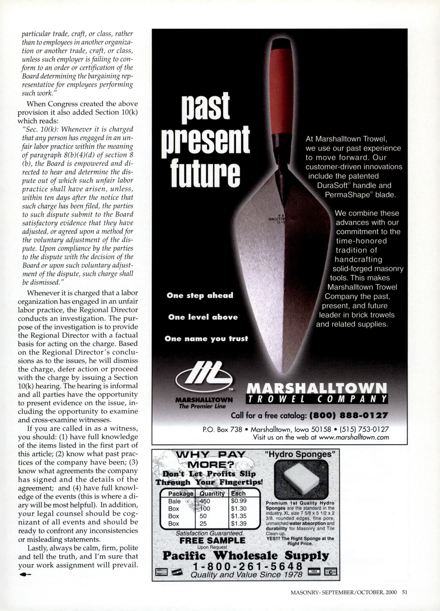 Masonry Magazine October 2000 Page. 51