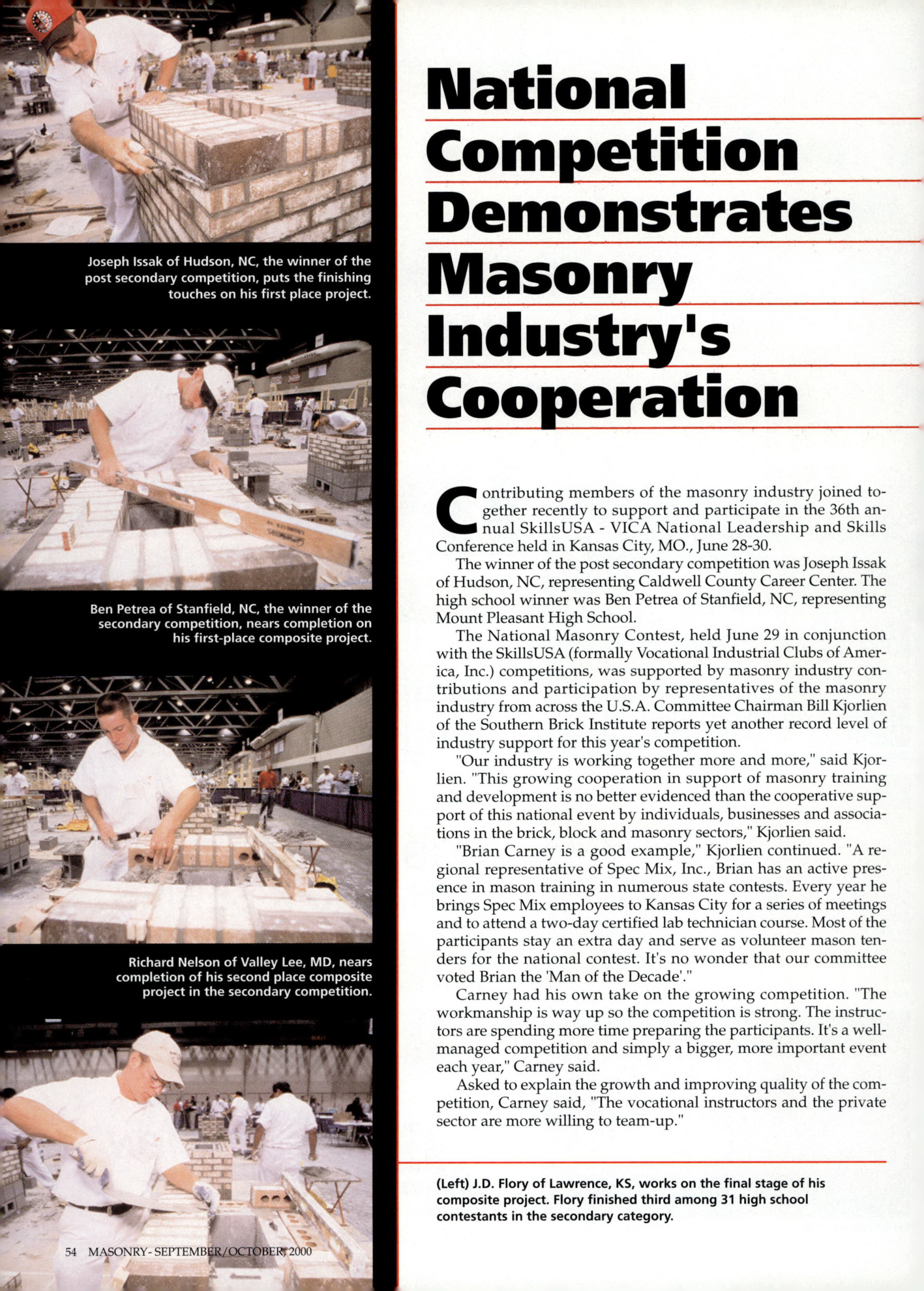 Masonry Magazine October 2000 Page. 54