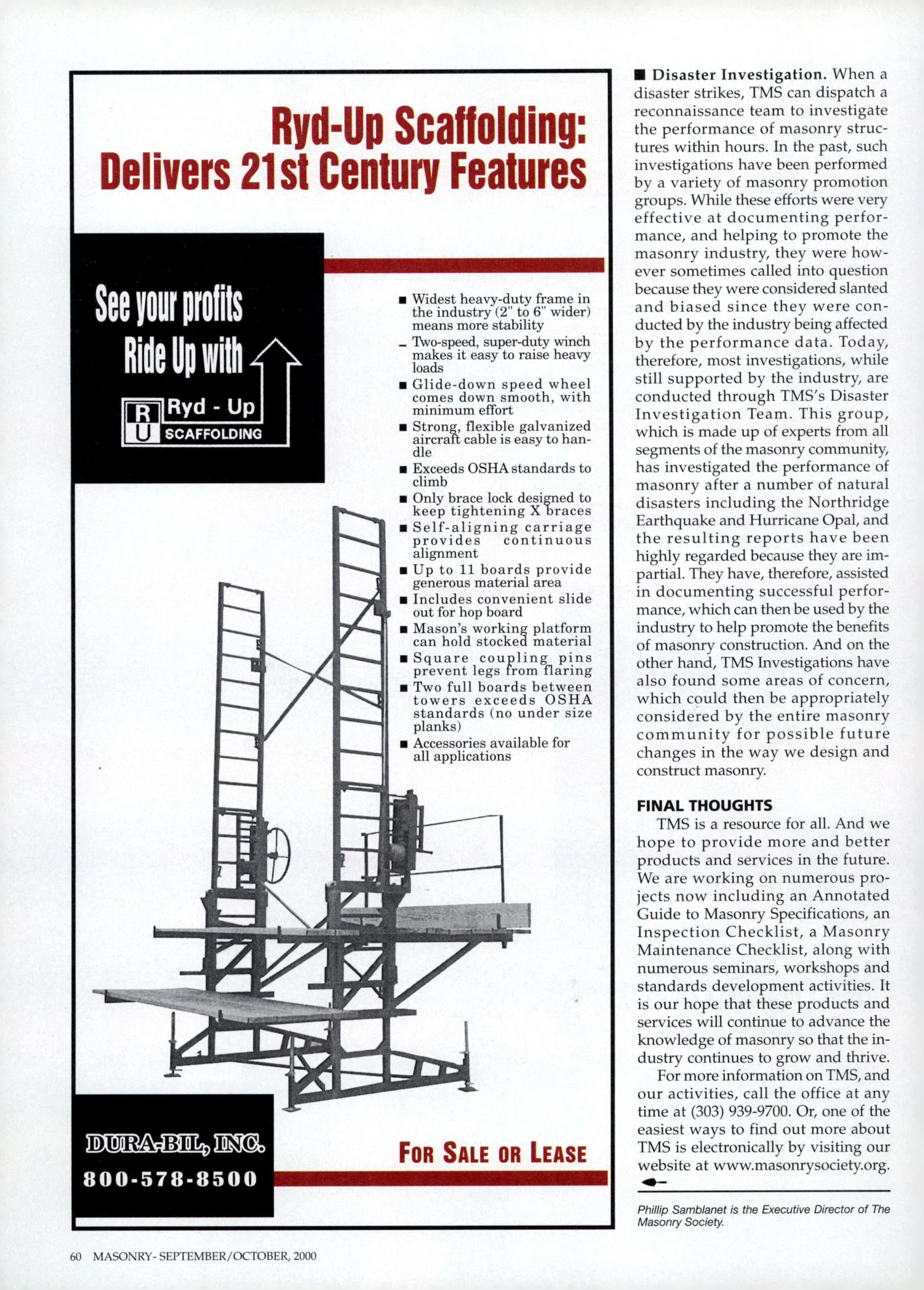 Masonry Magazine October 2000 Page. 60