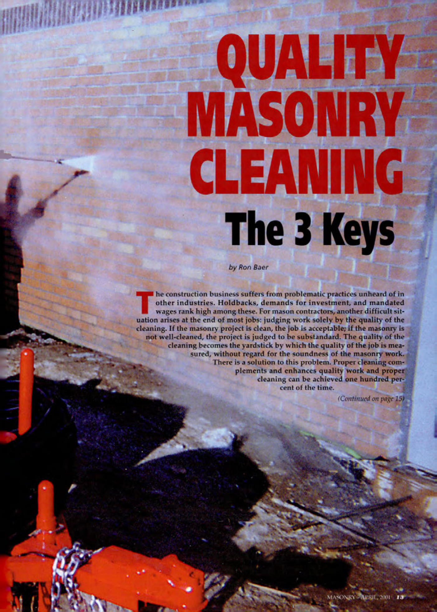 Masonry Magazine April 2001 Page. 13