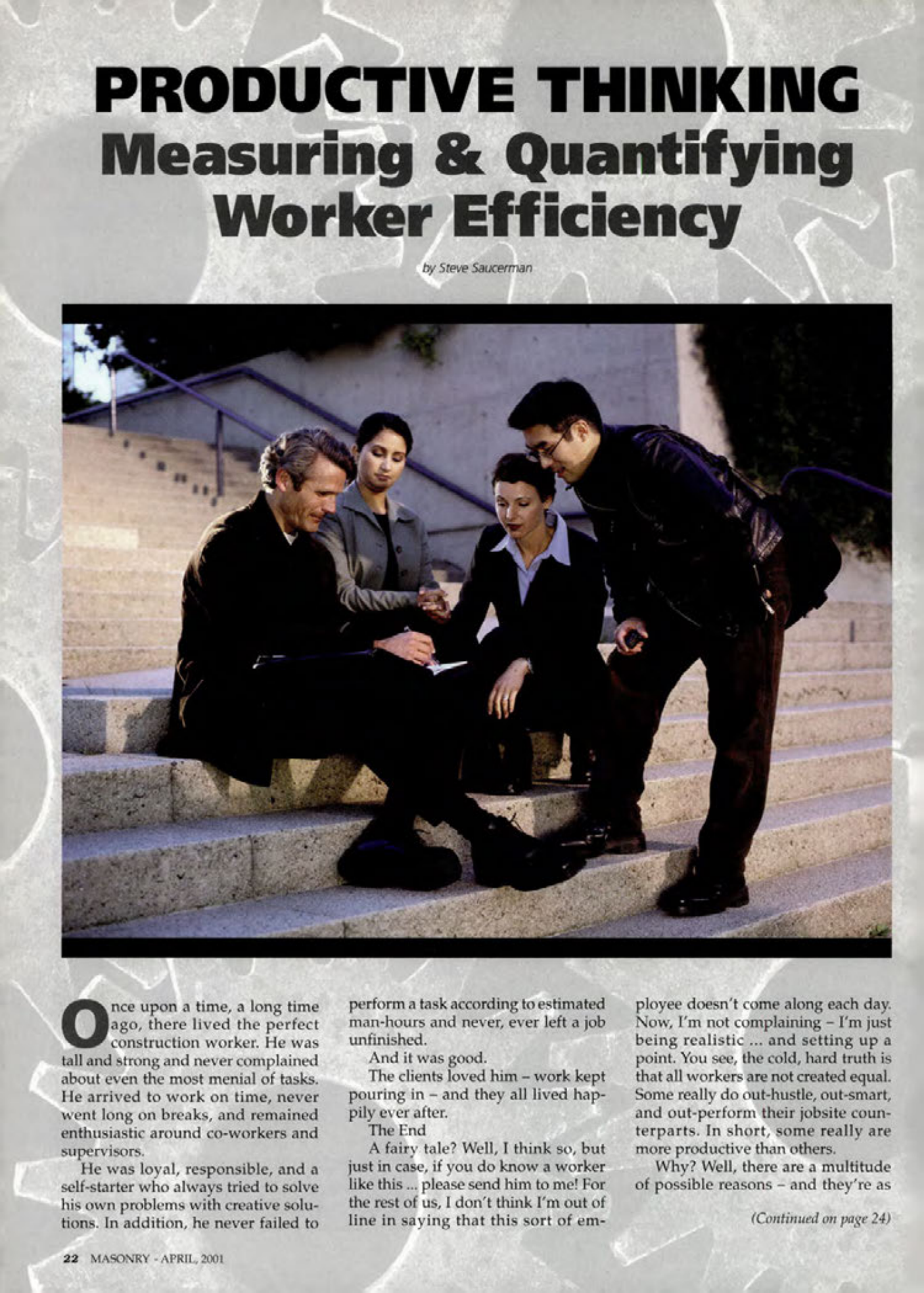 Masonry Magazine April 2001 Page. 22