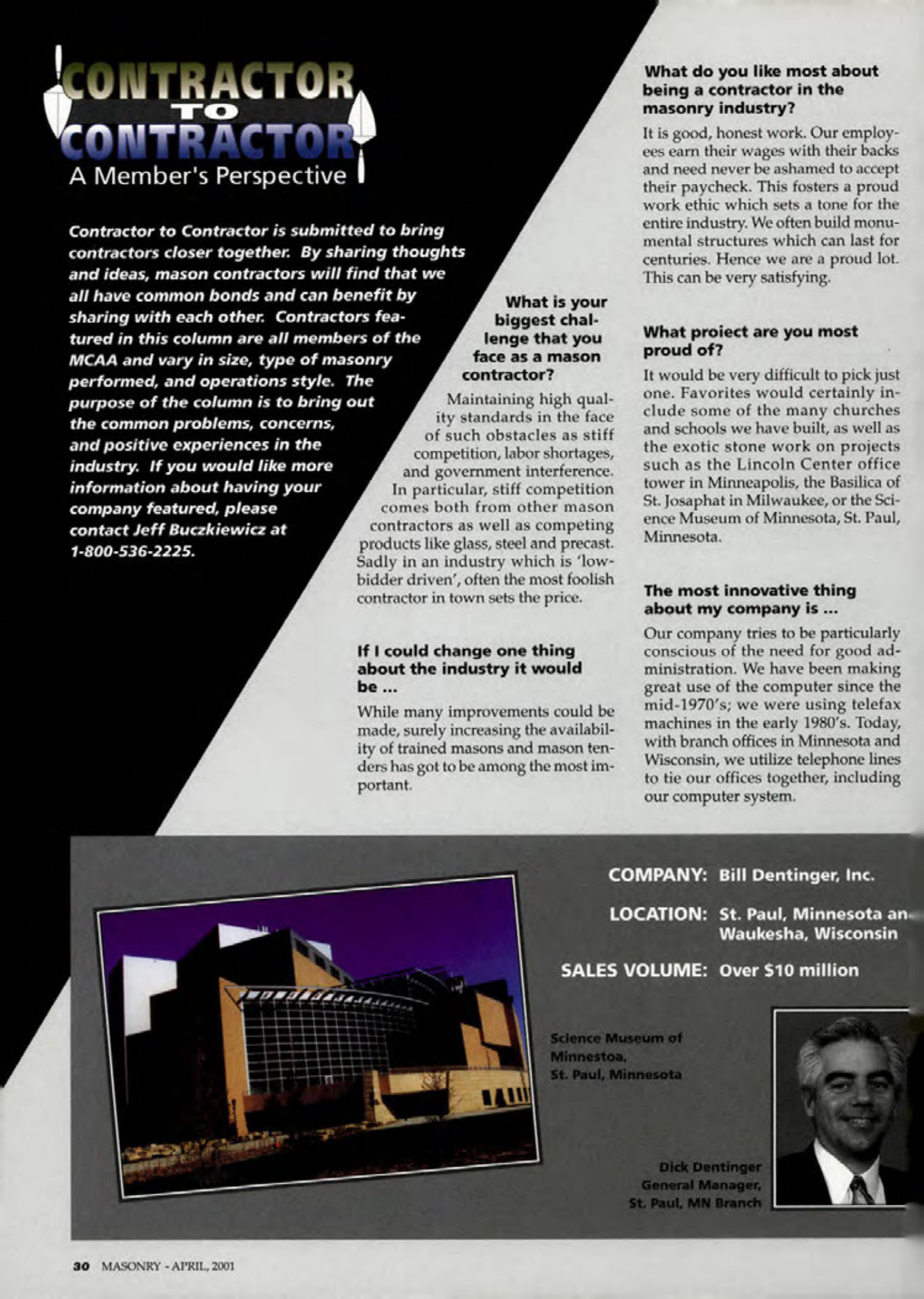 Masonry Magazine April 2001 Page. 30