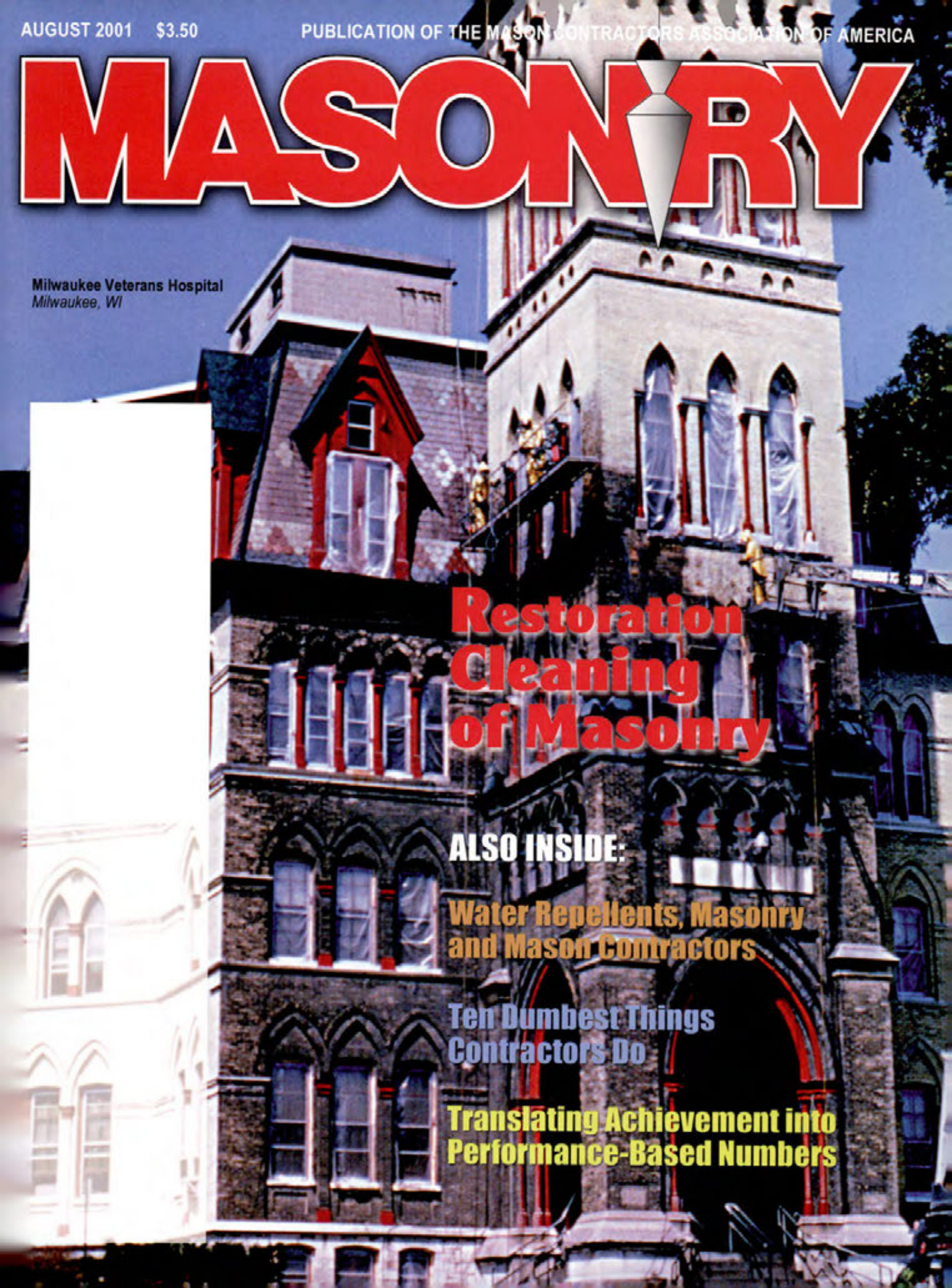 Masonry Magazine August 2001 Page. 1