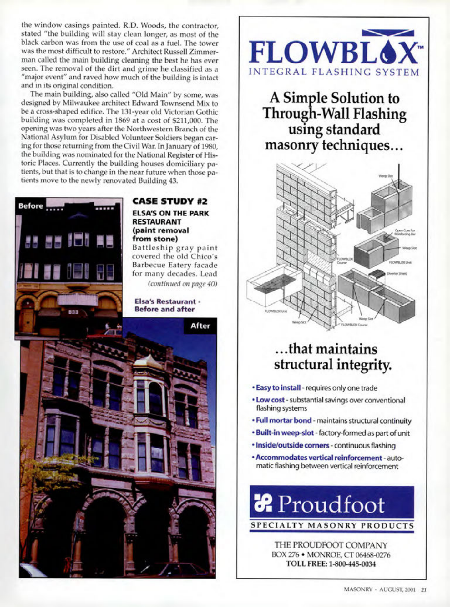 Masonry Magazine August 2001 Page. 21