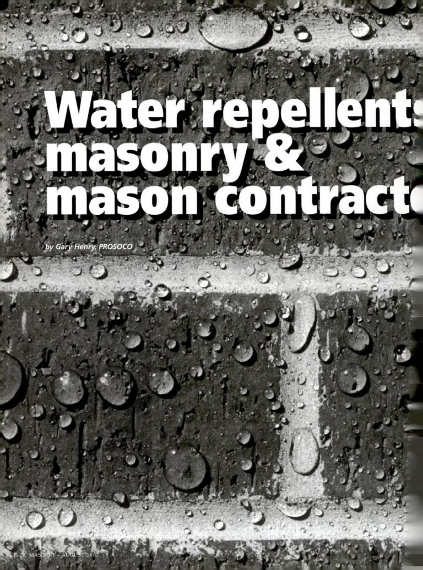 Masonry Magazine August 2001 Page. 22