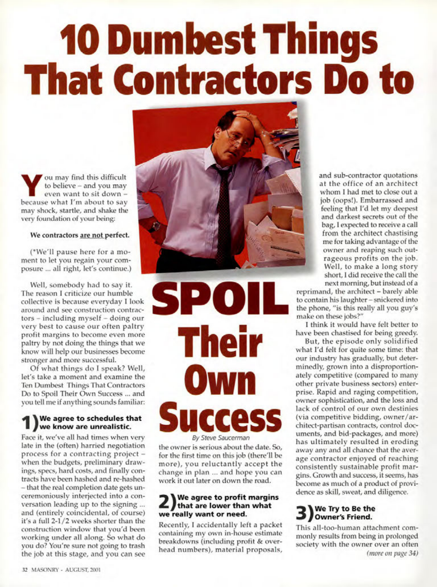 Masonry Magazine August 2001 Page. 32