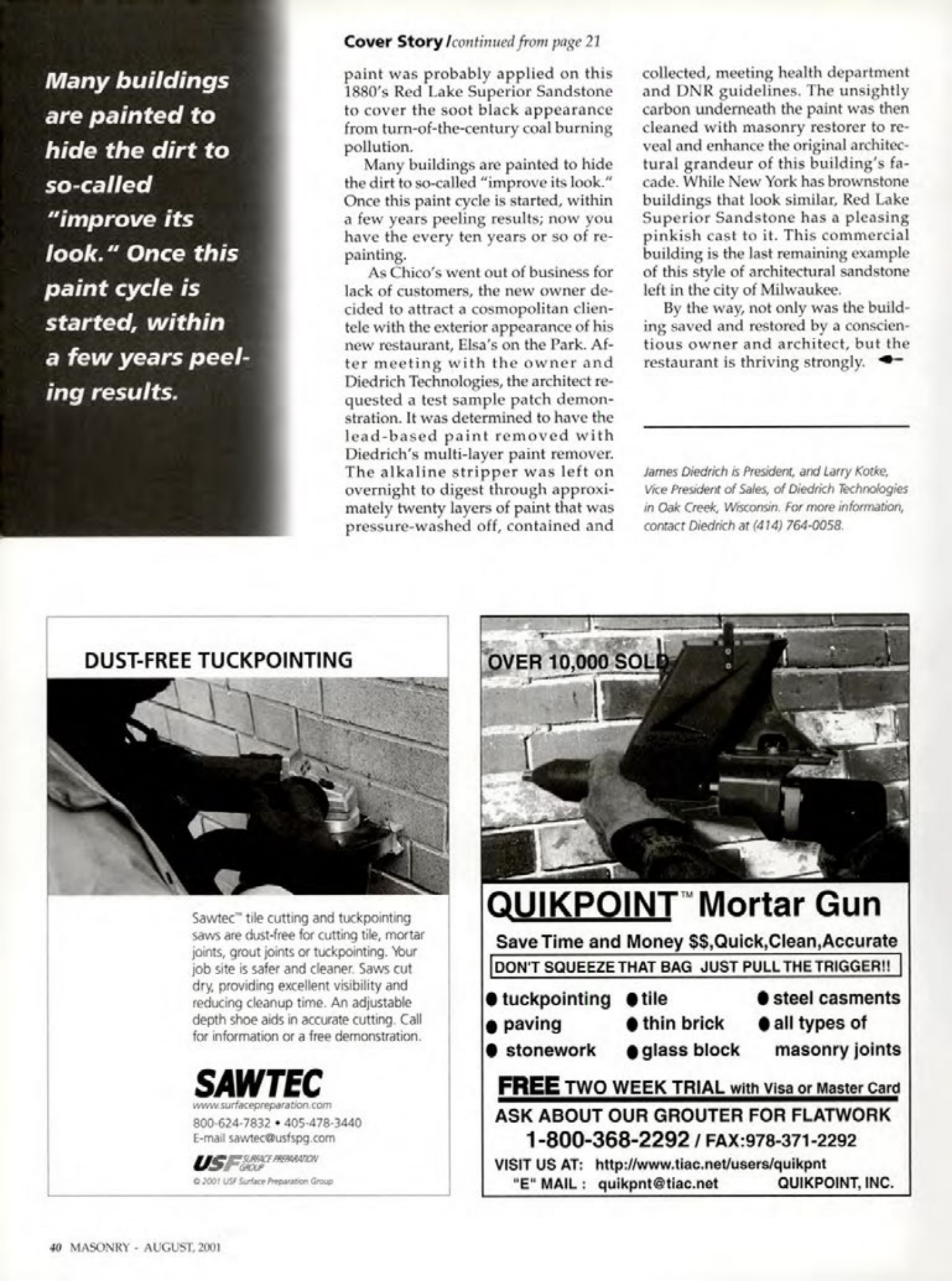 Masonry Magazine August 2001 Page. 40