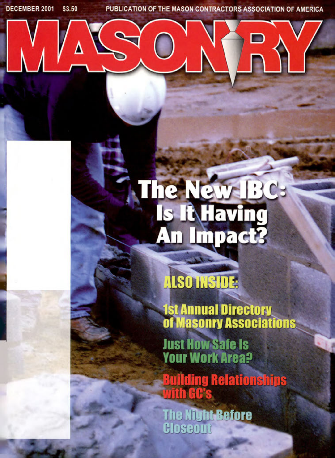 Masonry Magazine December 2001 Page. 1