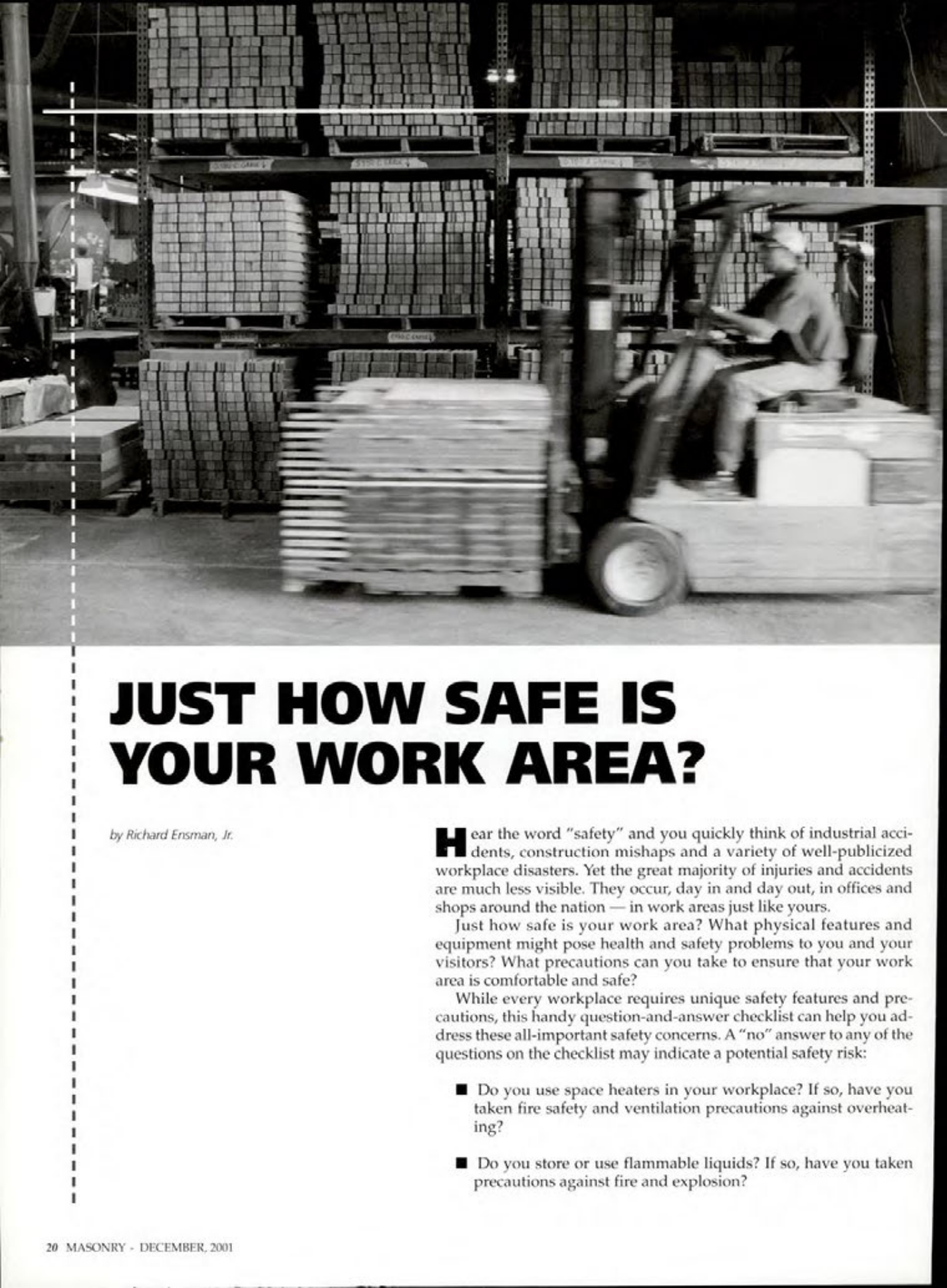 Masonry Magazine December 2001 Page. 20