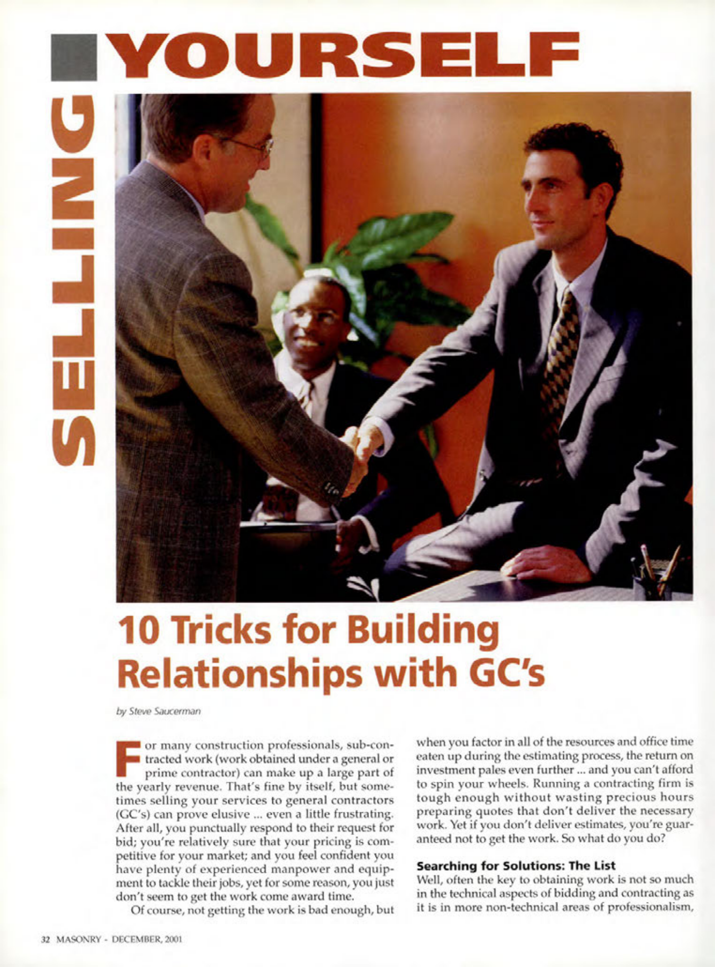 Masonry Magazine December 2001 Page. 32