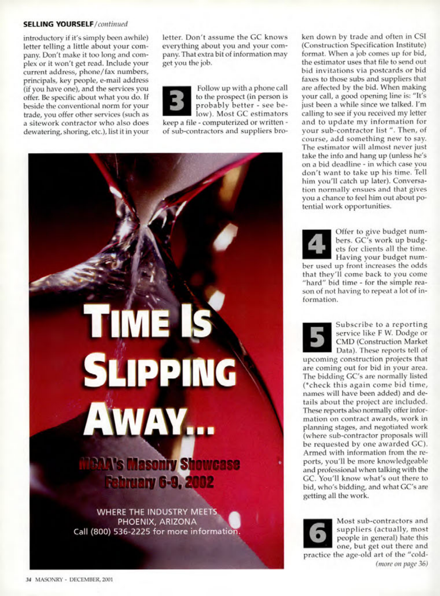 Masonry Magazine December 2001 Page. 34
