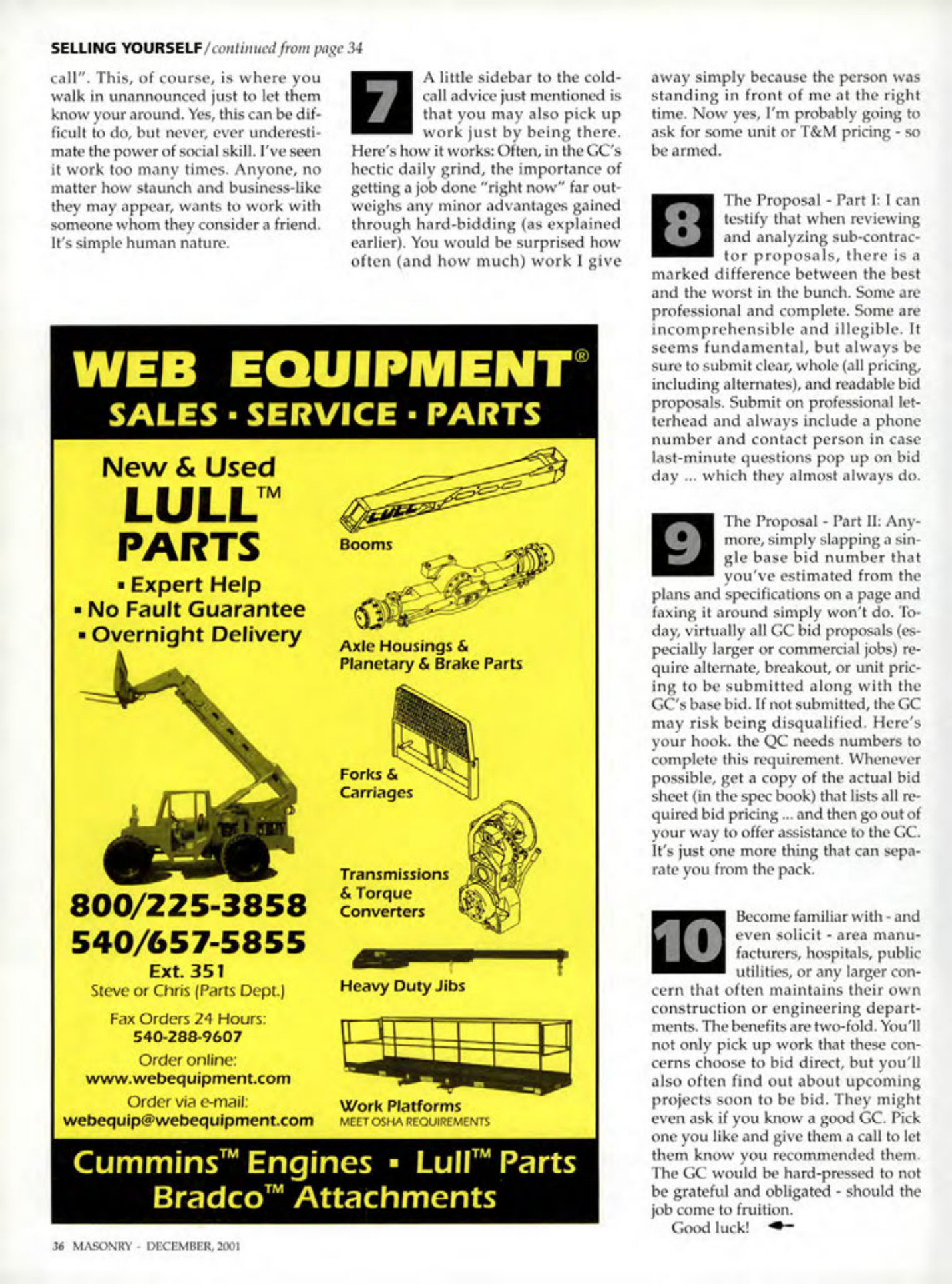 Masonry Magazine December 2001 Page. 36