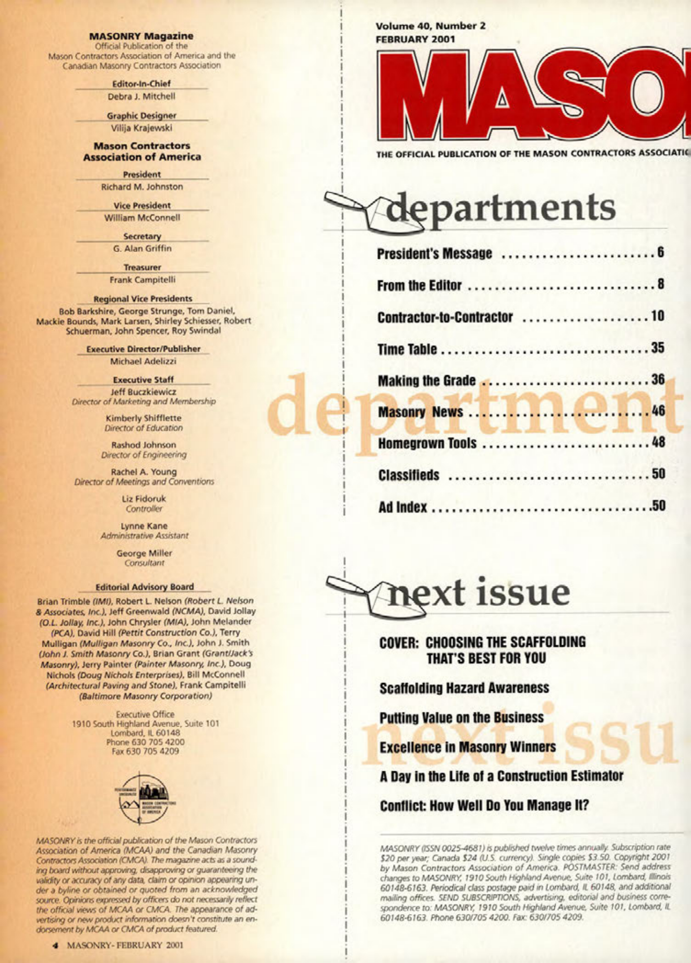 Masonry Magazine February 2001 Page. 4