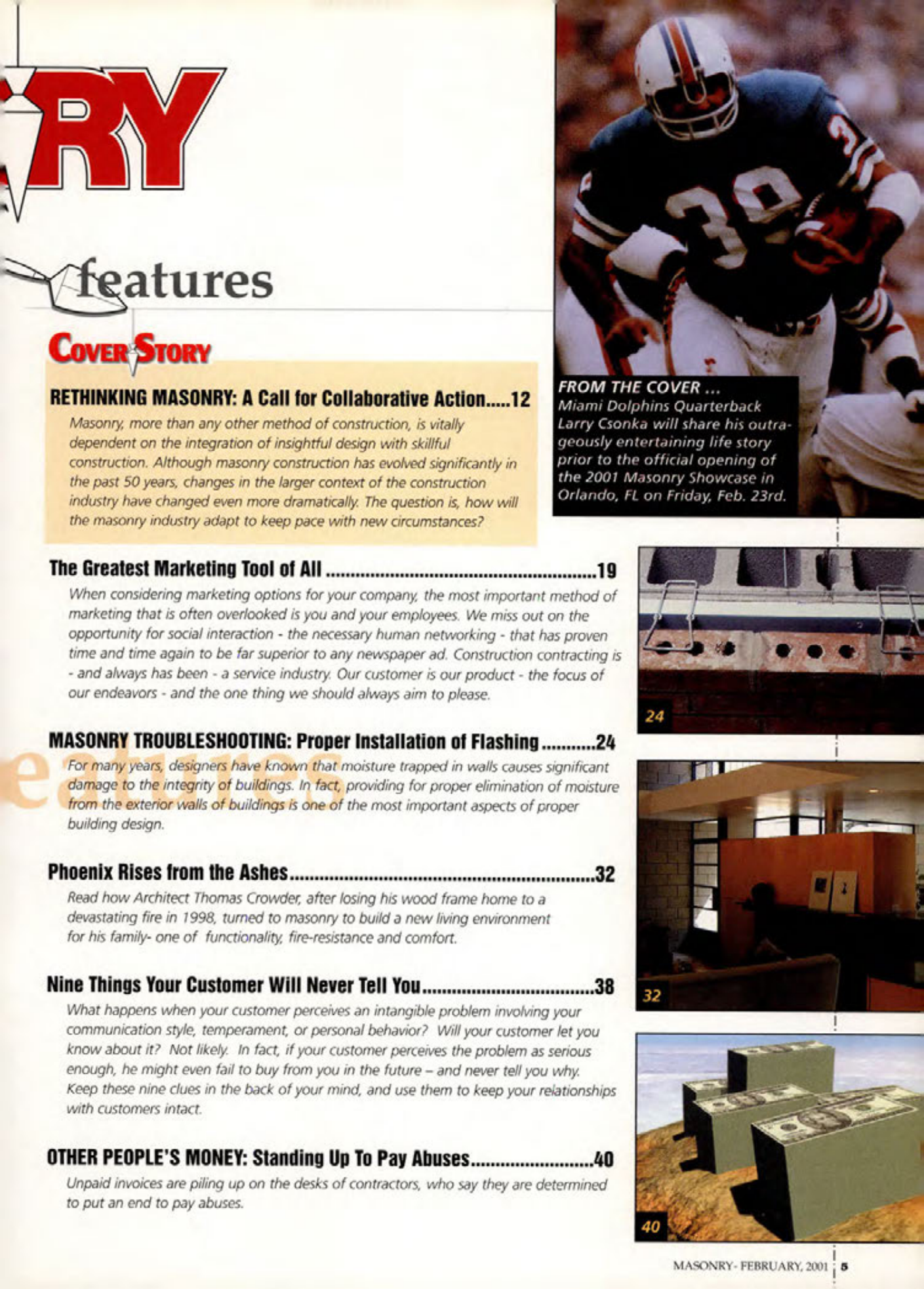 Masonry Magazine February 2001 Page. 5
