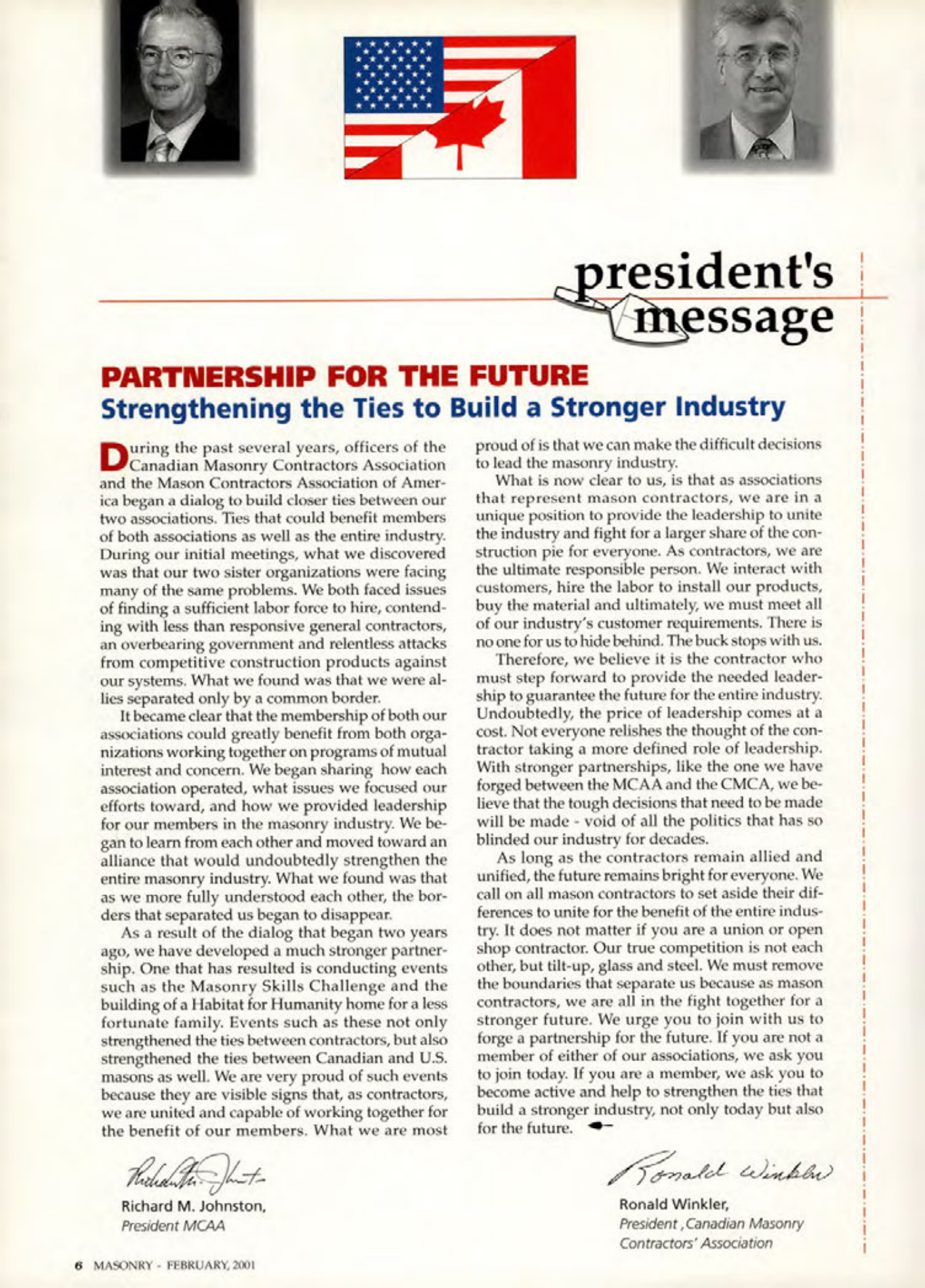Masonry Magazine February 2001 Page. 6