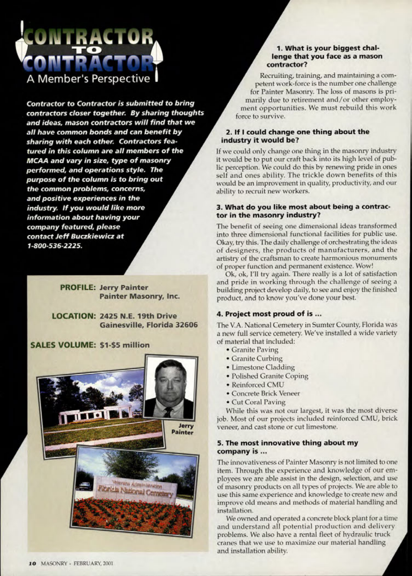 Masonry Magazine February 2001 Page. 10