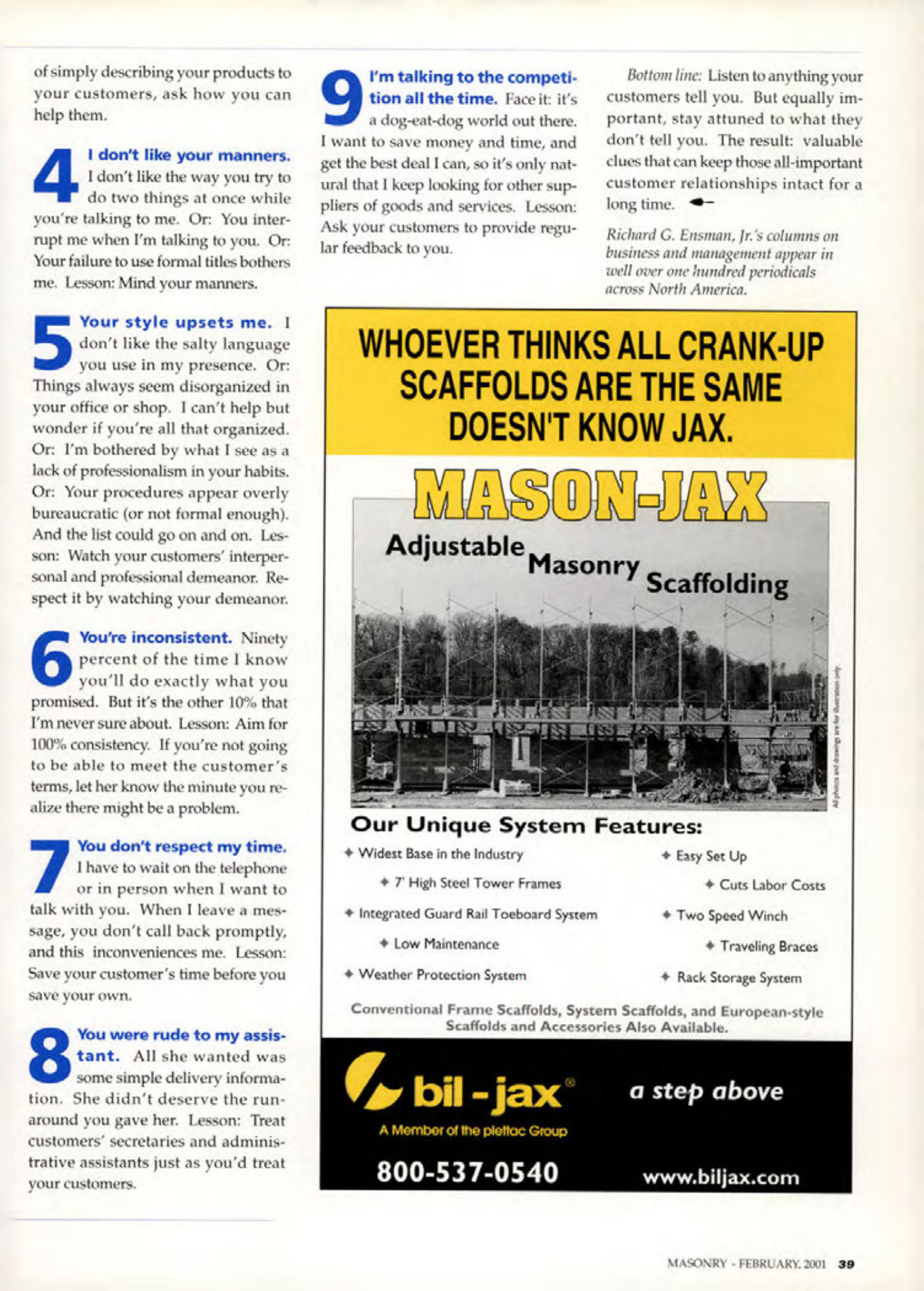 Masonry Magazine February 2001 Page. 39