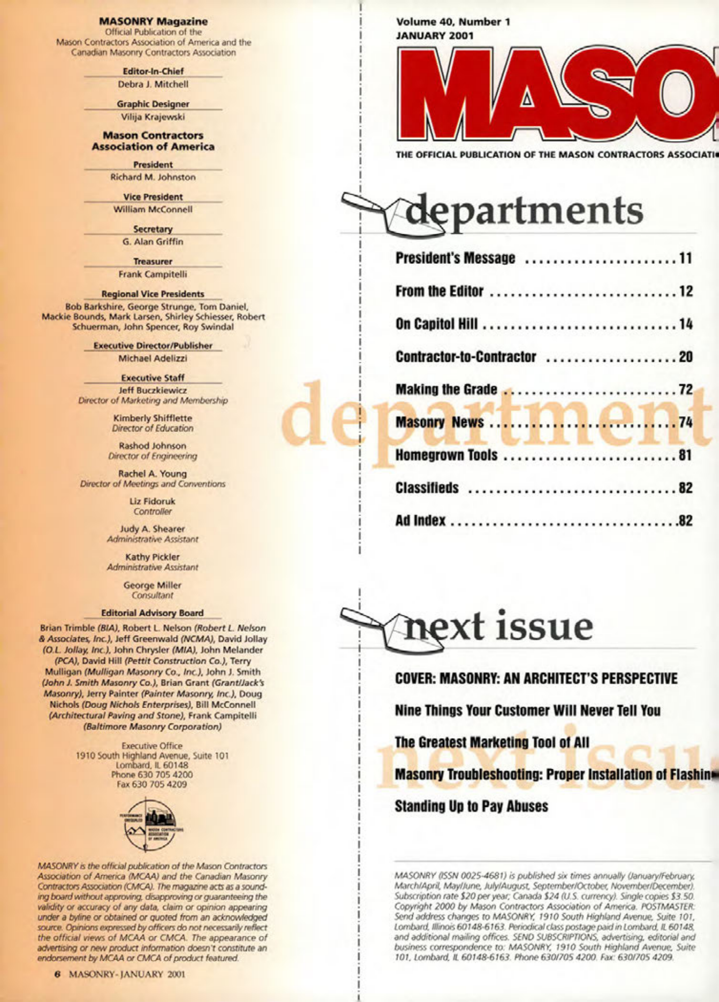 Masonry Magazine January 2001 Page. 6
