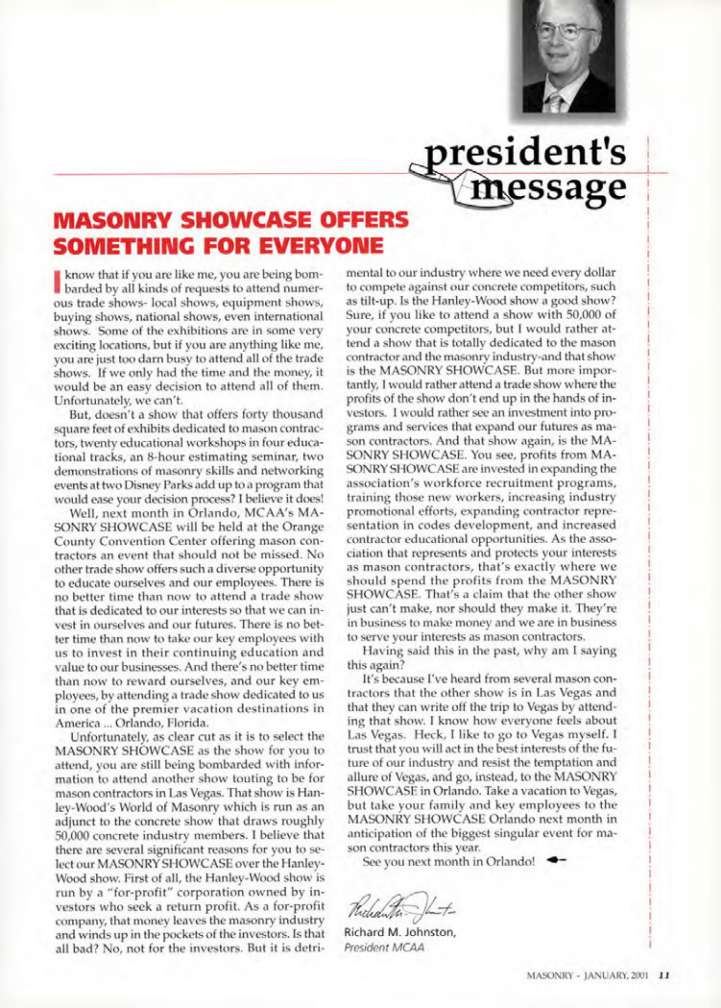 Masonry Magazine January 2001 Page. 11