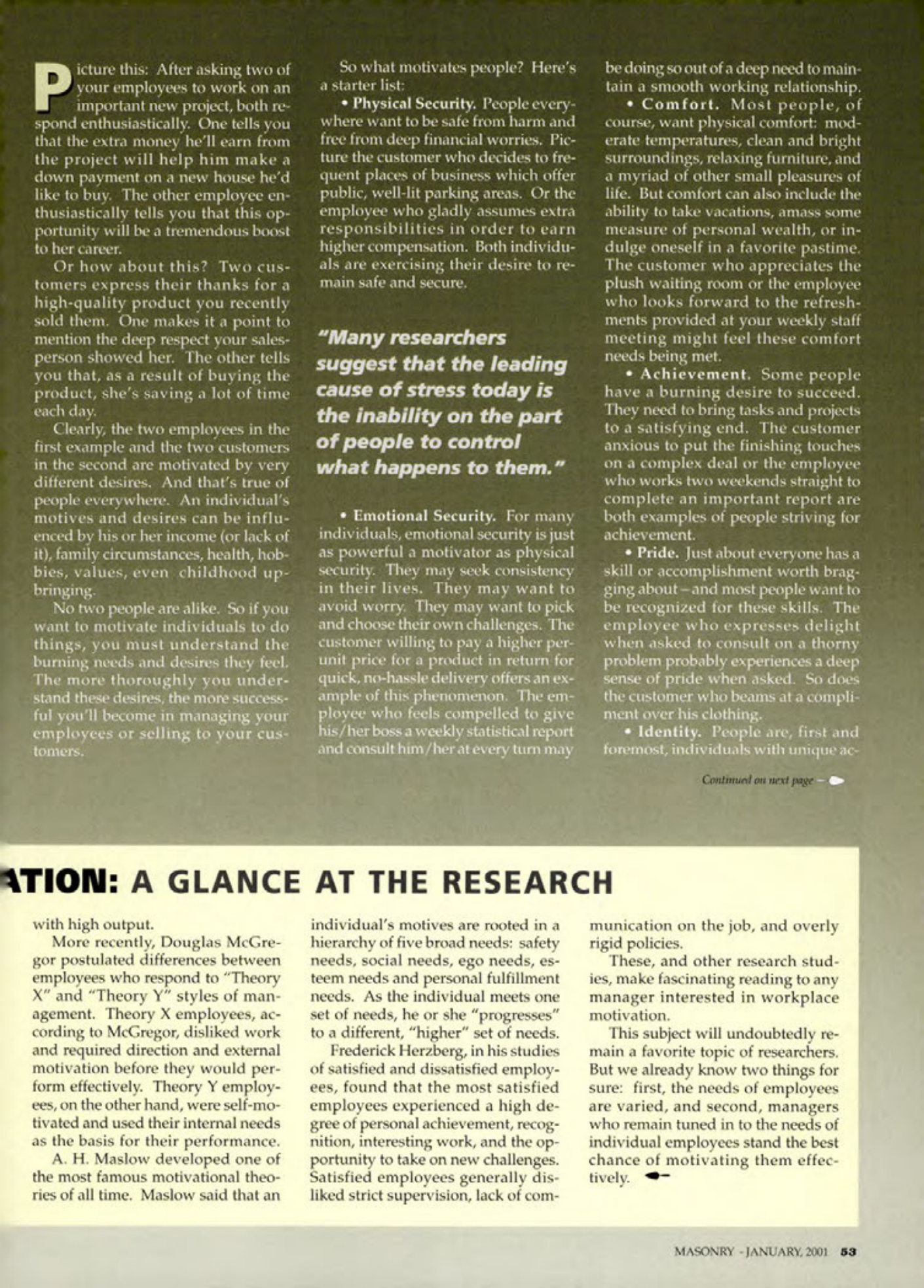 Masonry Magazine January 2001 Page. 53