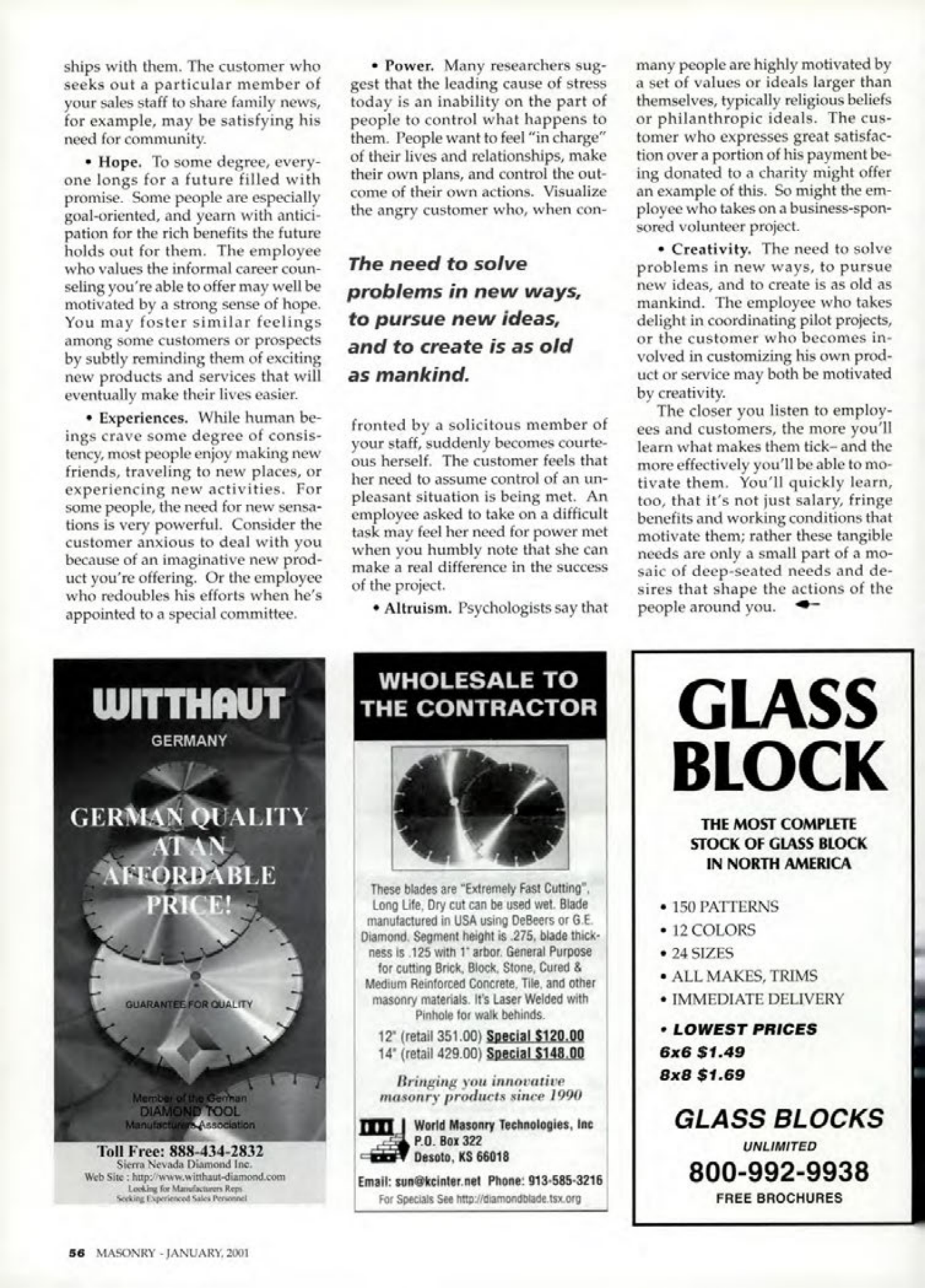 Masonry Magazine January 2001 Page. 56