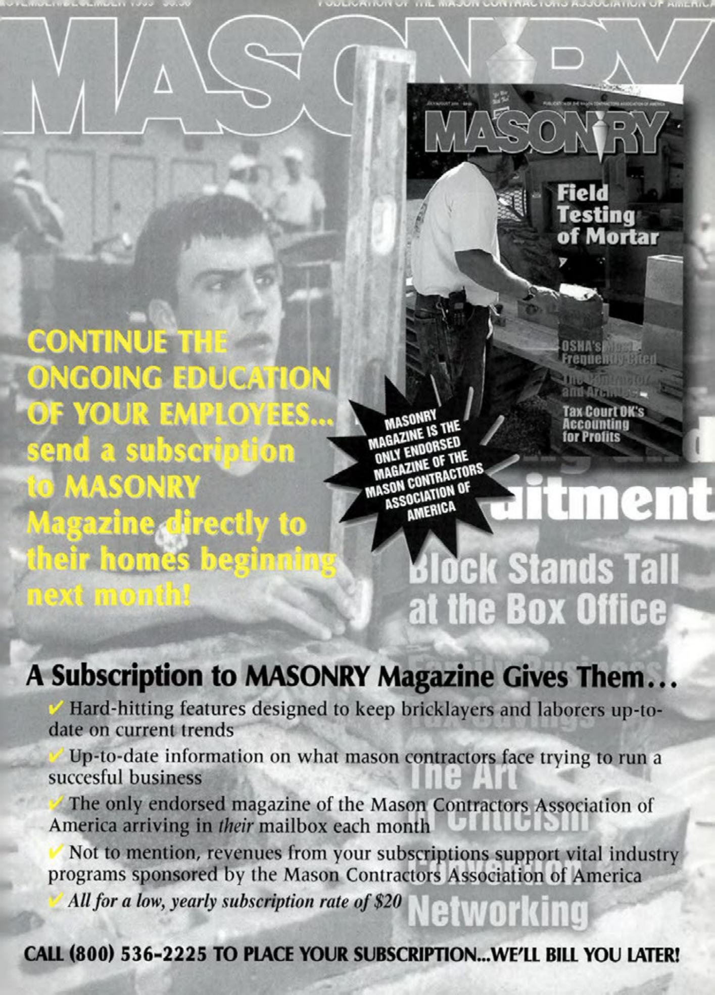 Masonry Magazine January 2001 Page. 57