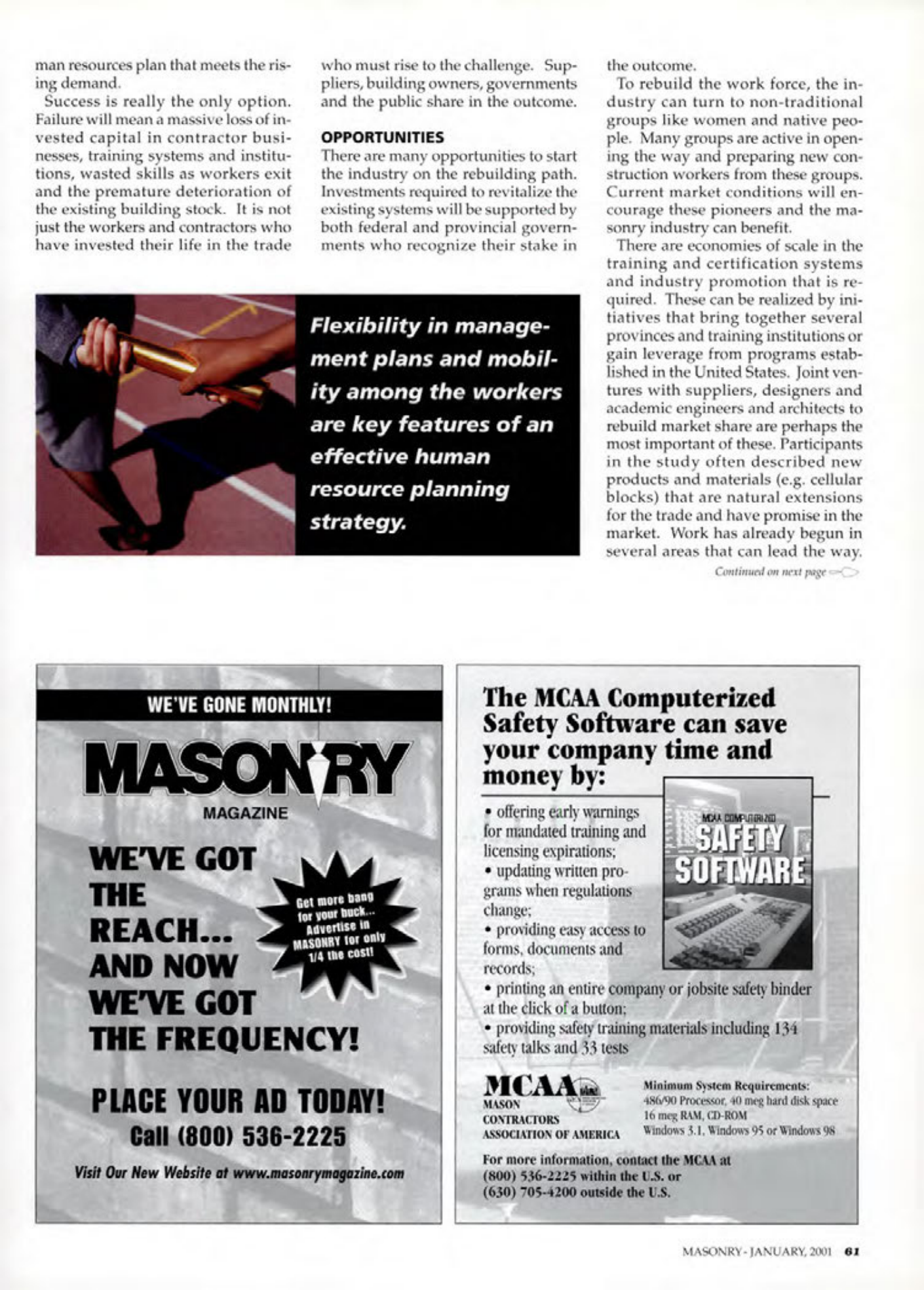 Masonry Magazine January 2001 Page. 61
