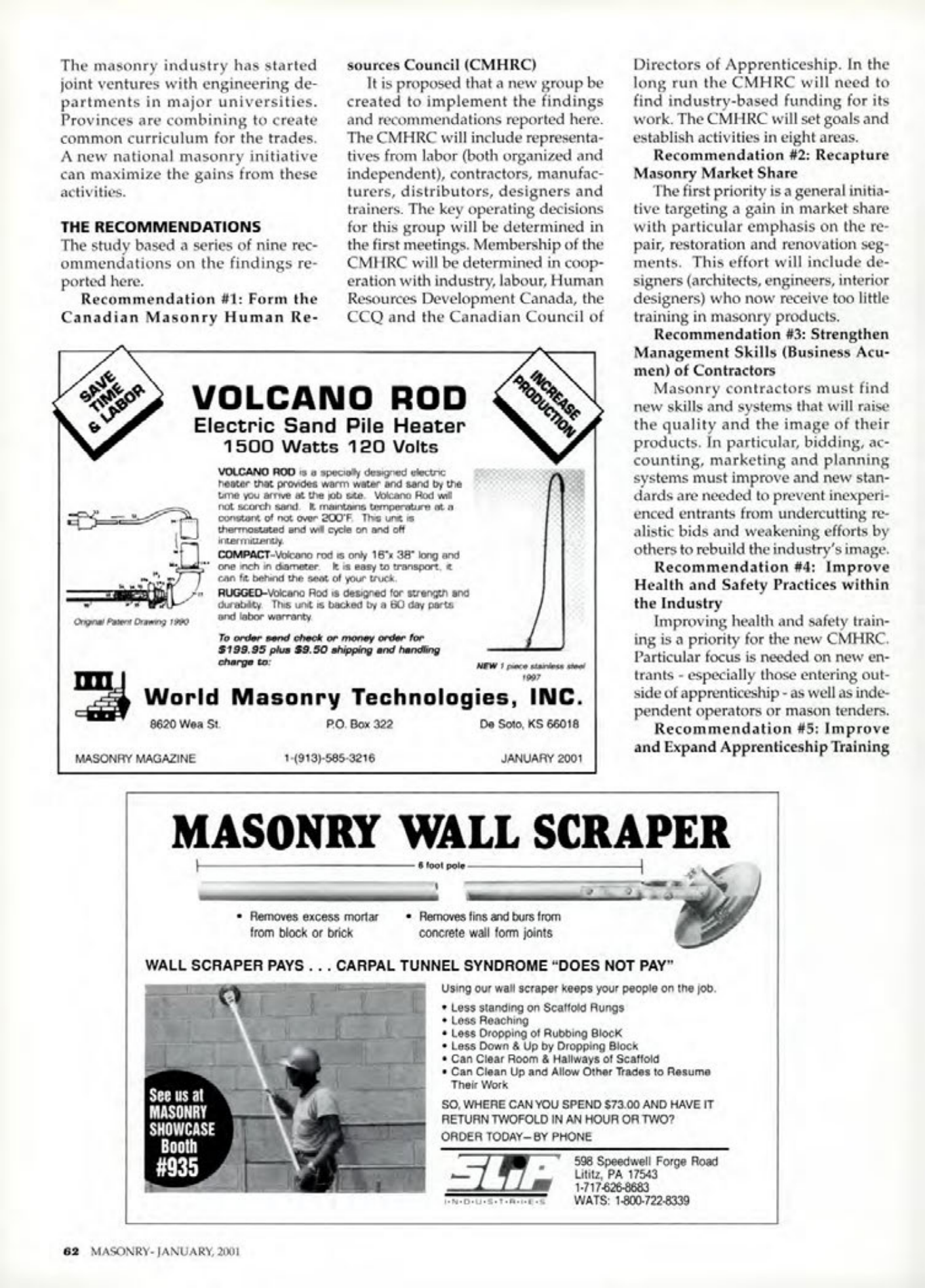 Masonry Magazine January 2001 Page. 62