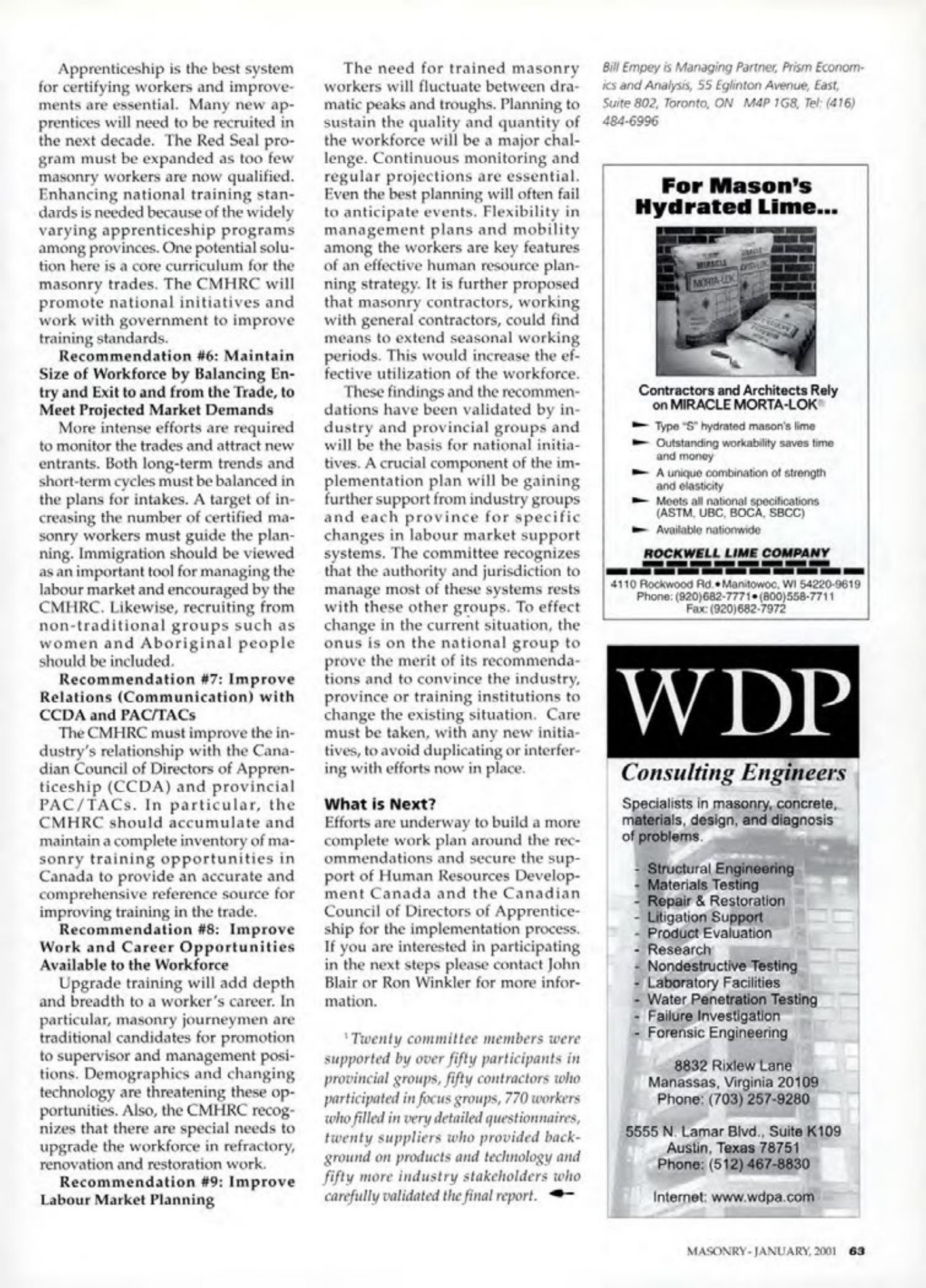 Masonry Magazine January 2001 Page. 63
