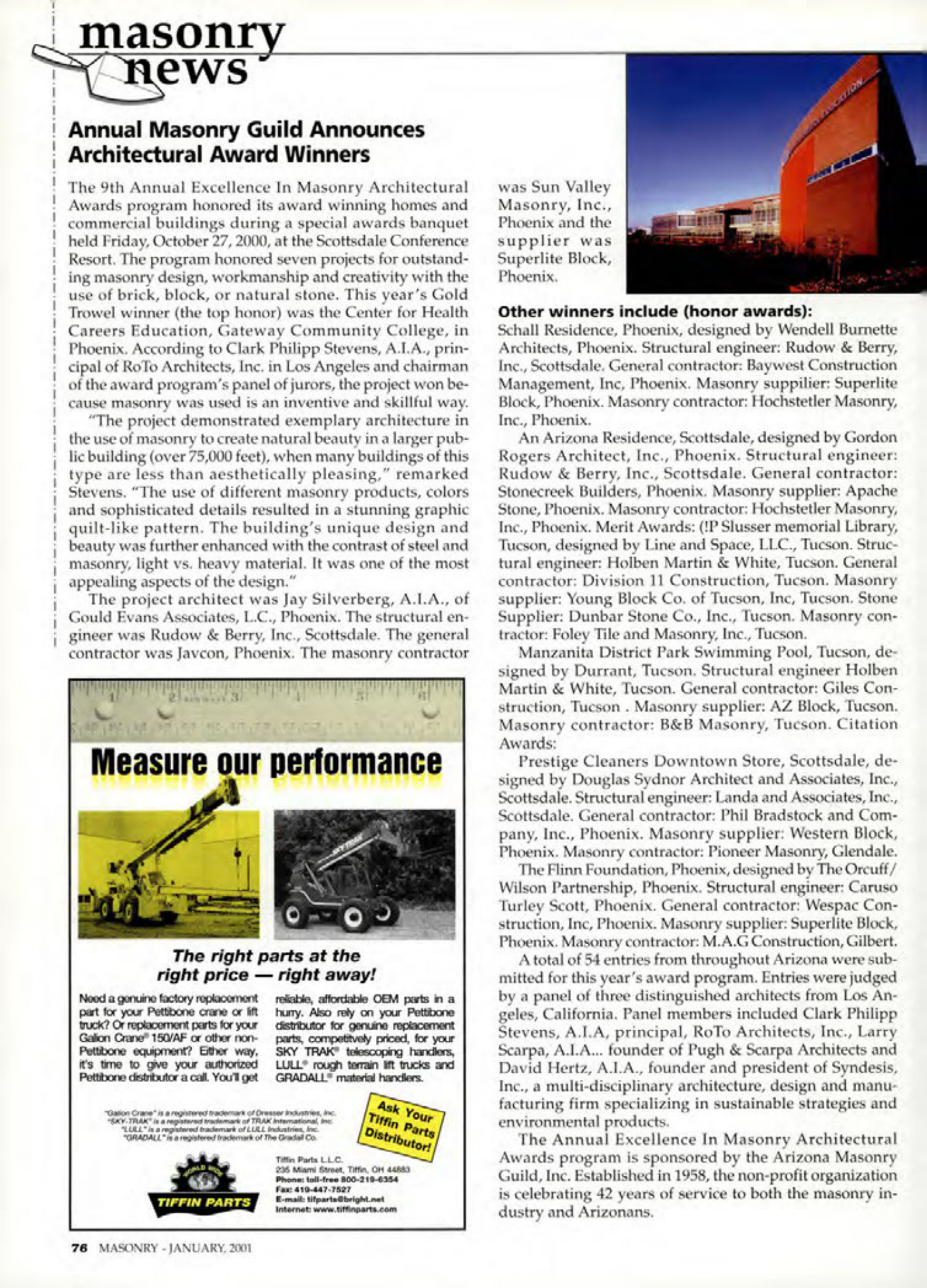 Masonry Magazine January 2001 Page. 76