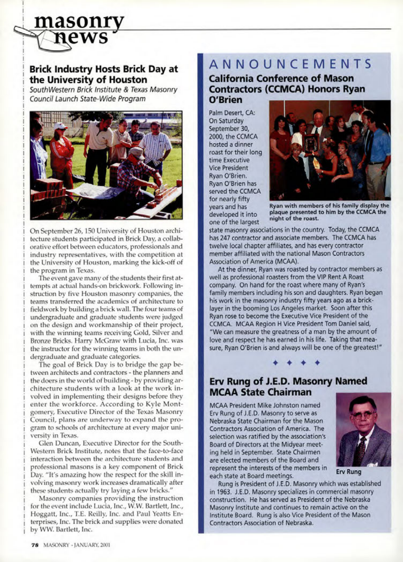 Masonry Magazine January 2001 Page. 78