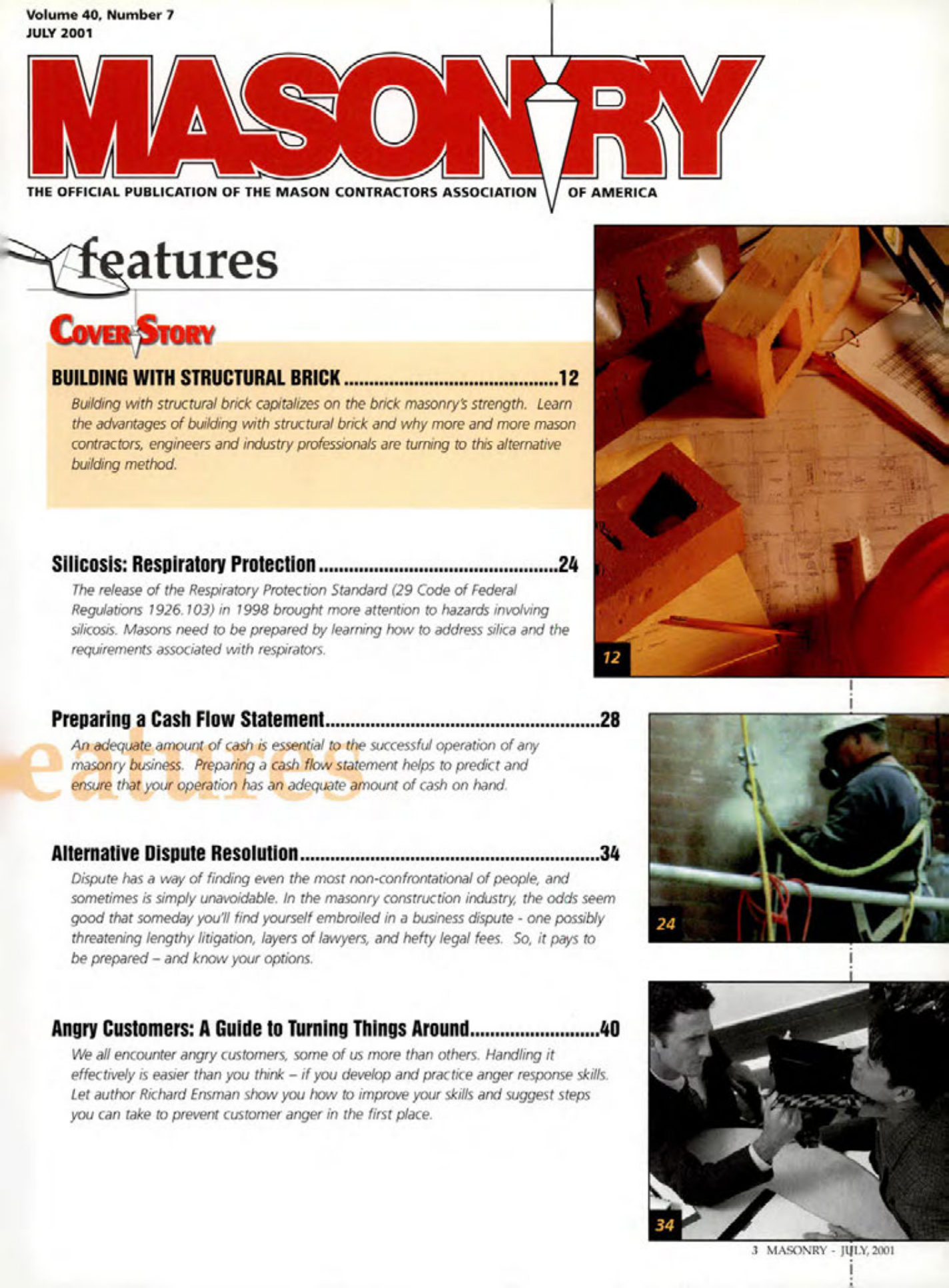 Masonry Magazine July 2001 Page. 3