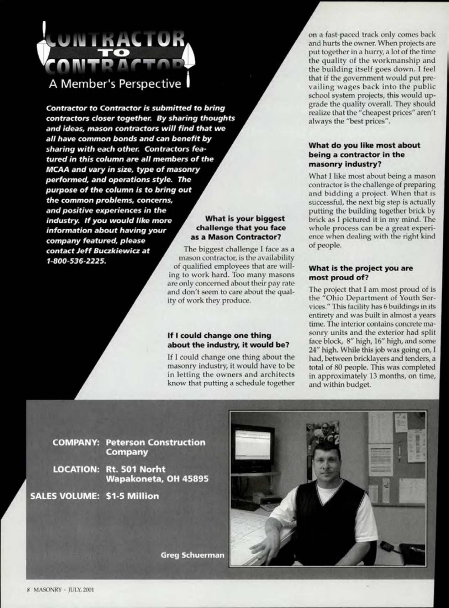 Masonry Magazine July 2001 Page. 8