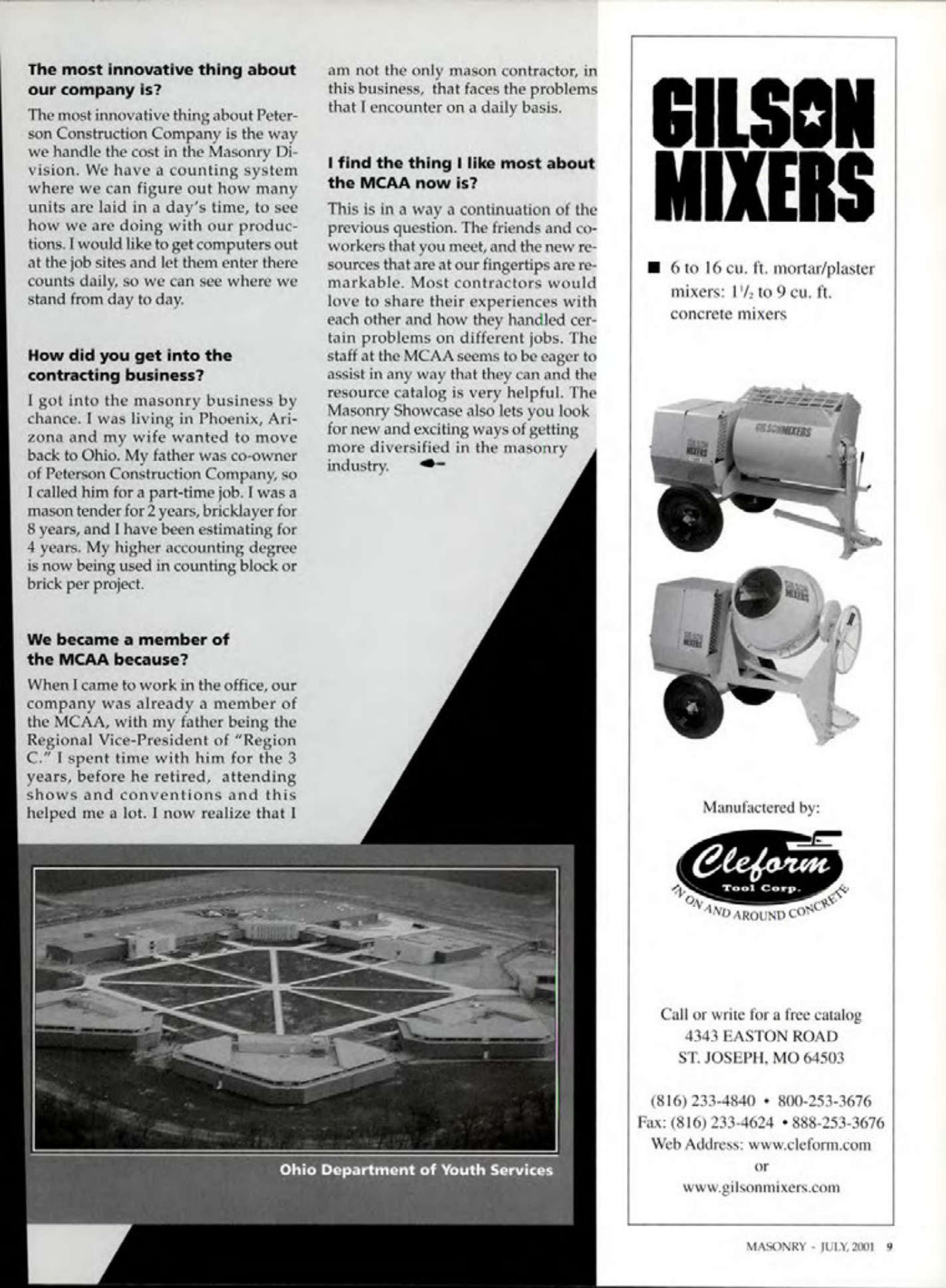 Masonry Magazine July 2001 Page. 9
