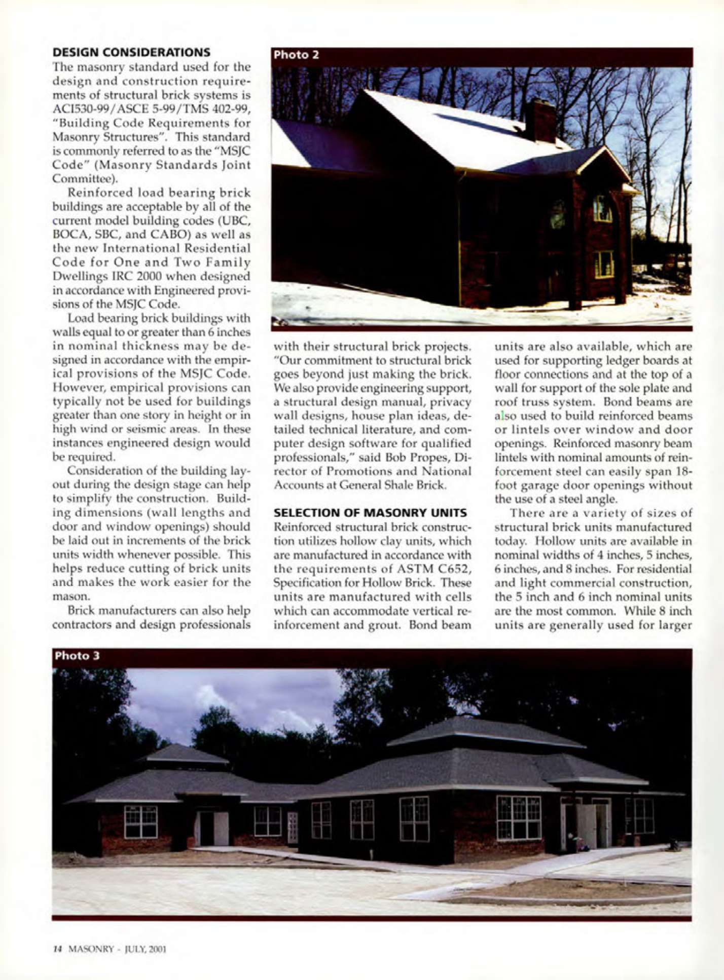 Masonry Magazine July 2001 Page. 14