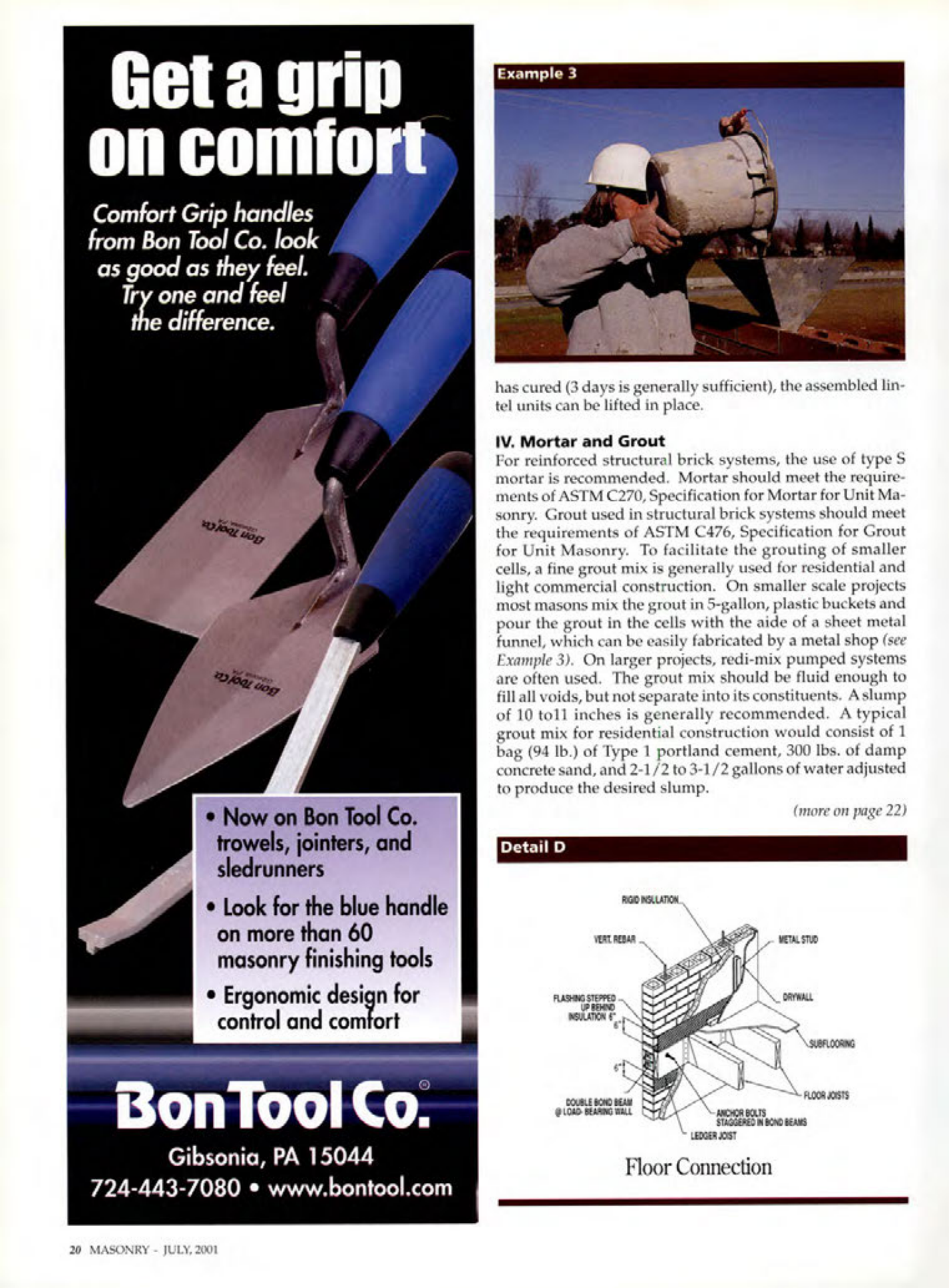 Masonry Magazine July 2001 Page. 20