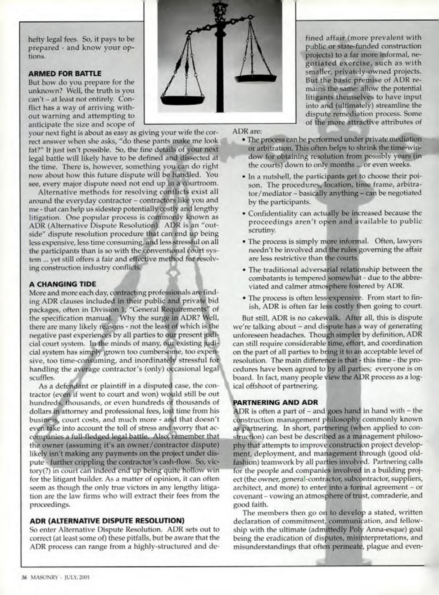 Masonry Magazine July 2001 Page. 36