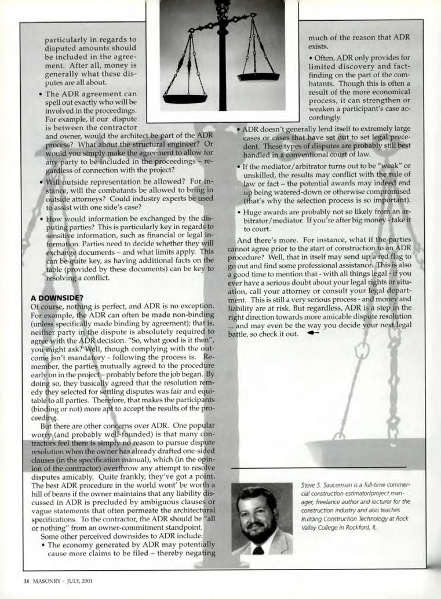 Masonry Magazine July 2001 Page. 38