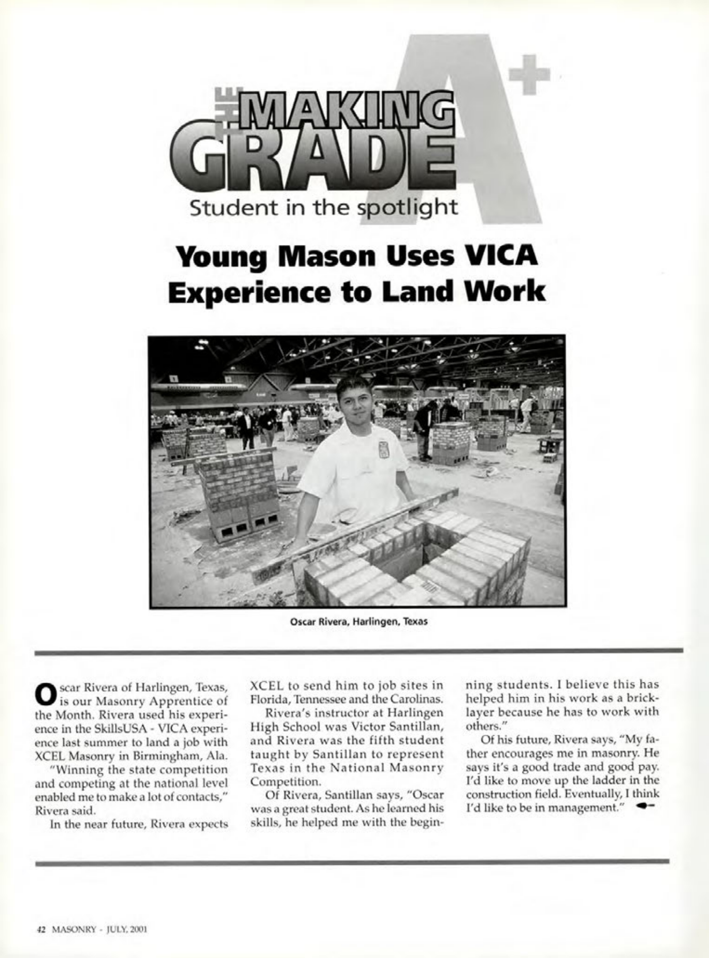 Masonry Magazine July 2001 Page. 42