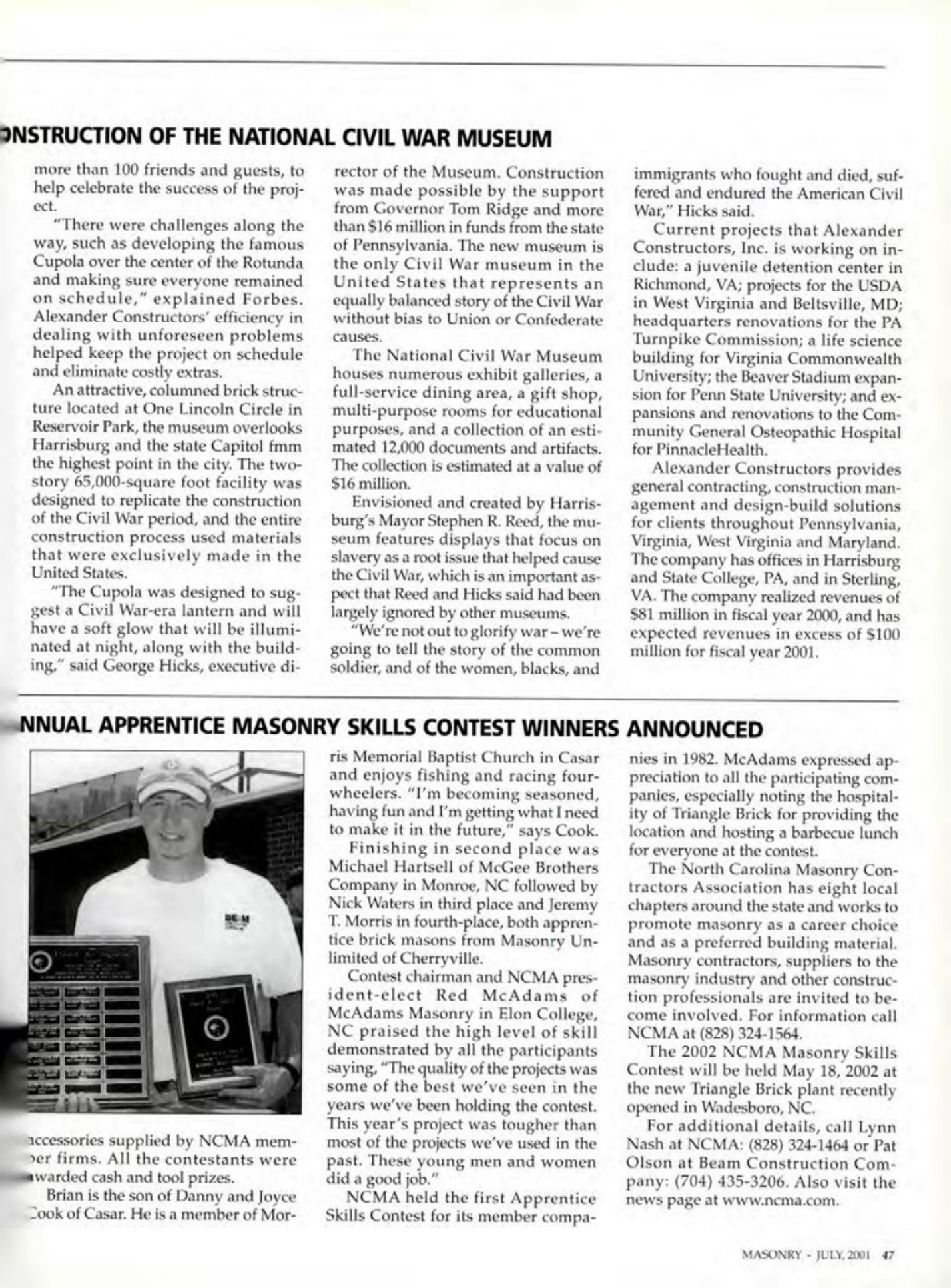 Masonry Magazine July 2001 Page. 47