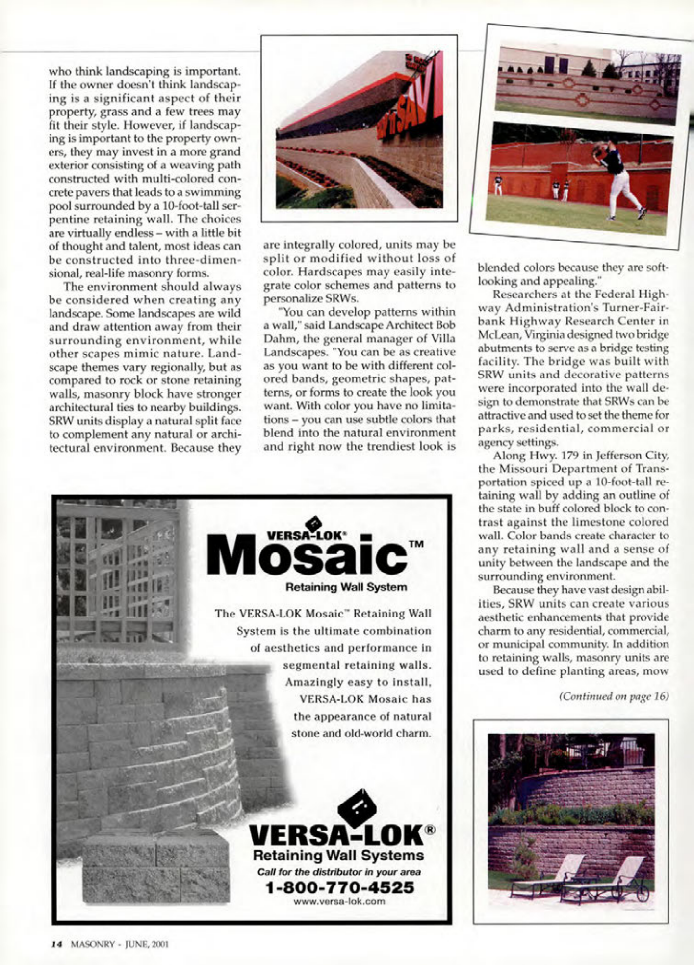 Masonry Magazine June 2001 Page. 14